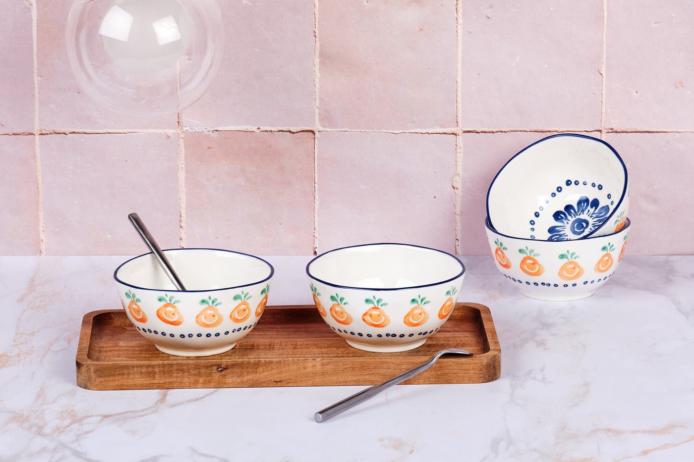 Bowl napoli ø12cm - 4 pieces - citrus BJORN White