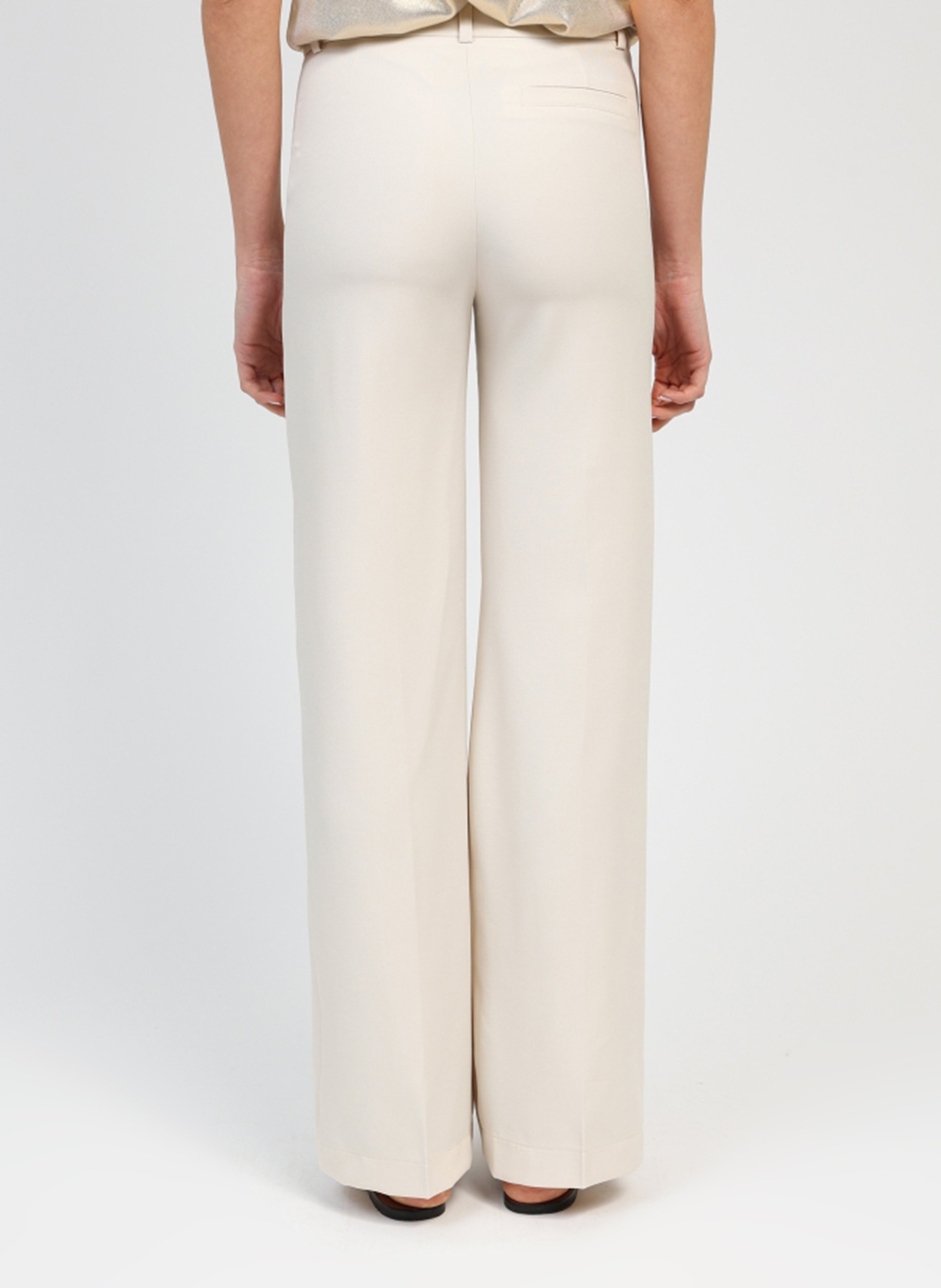 Straight pants with darts AN'GE Beige