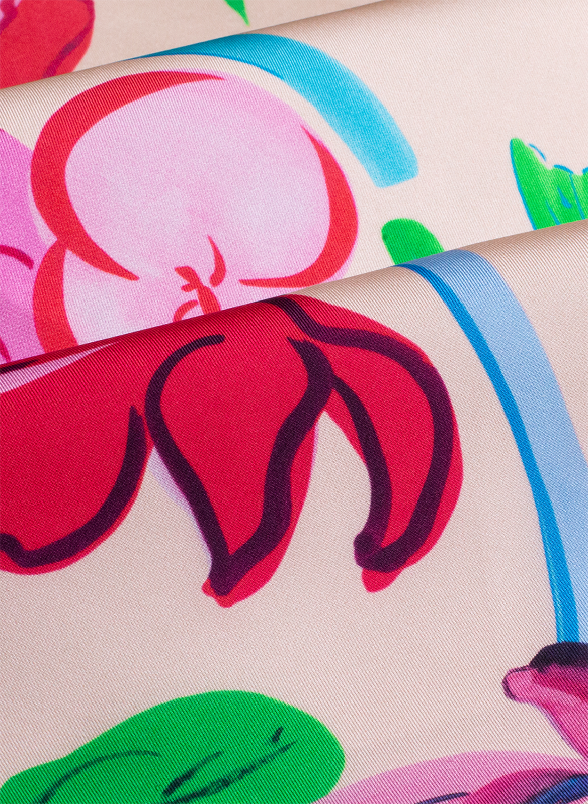 Floaty silk scarf PETITJEAN PARIS Pink