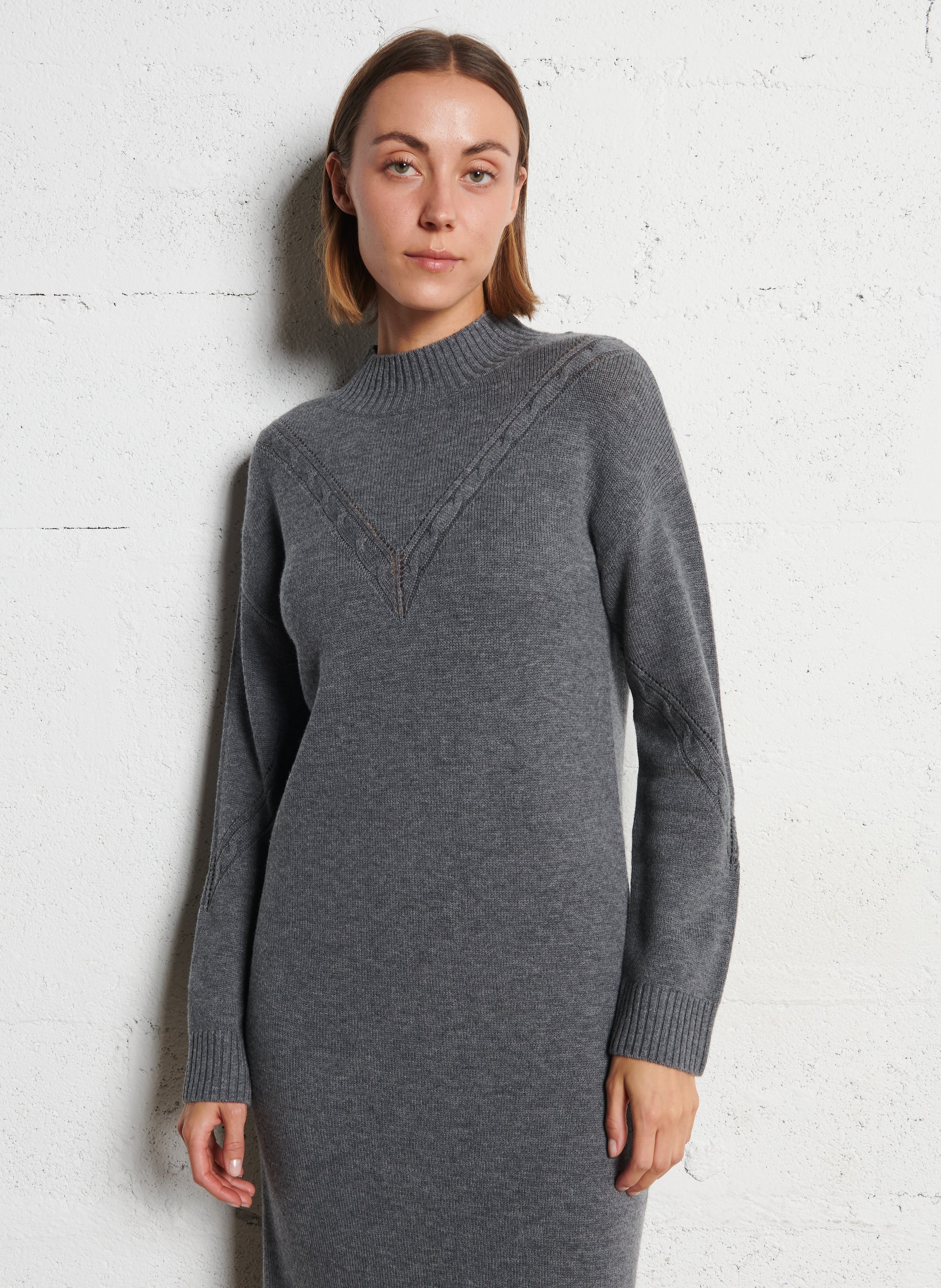Devoiler short jersey dress with 3/4 sleeves IKKS Grey