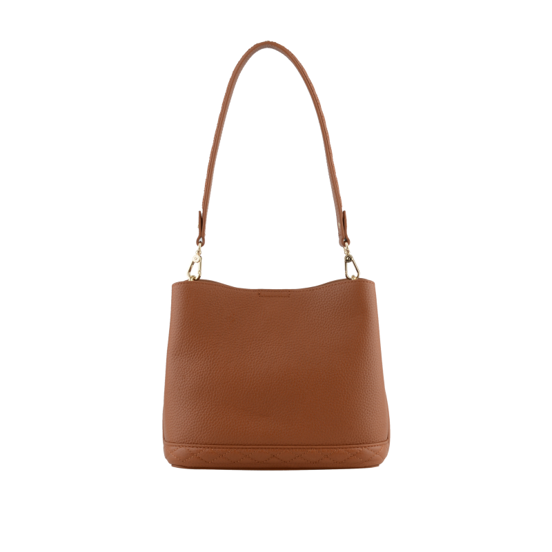 Satchel - cowhide leather POURCHET Brown
