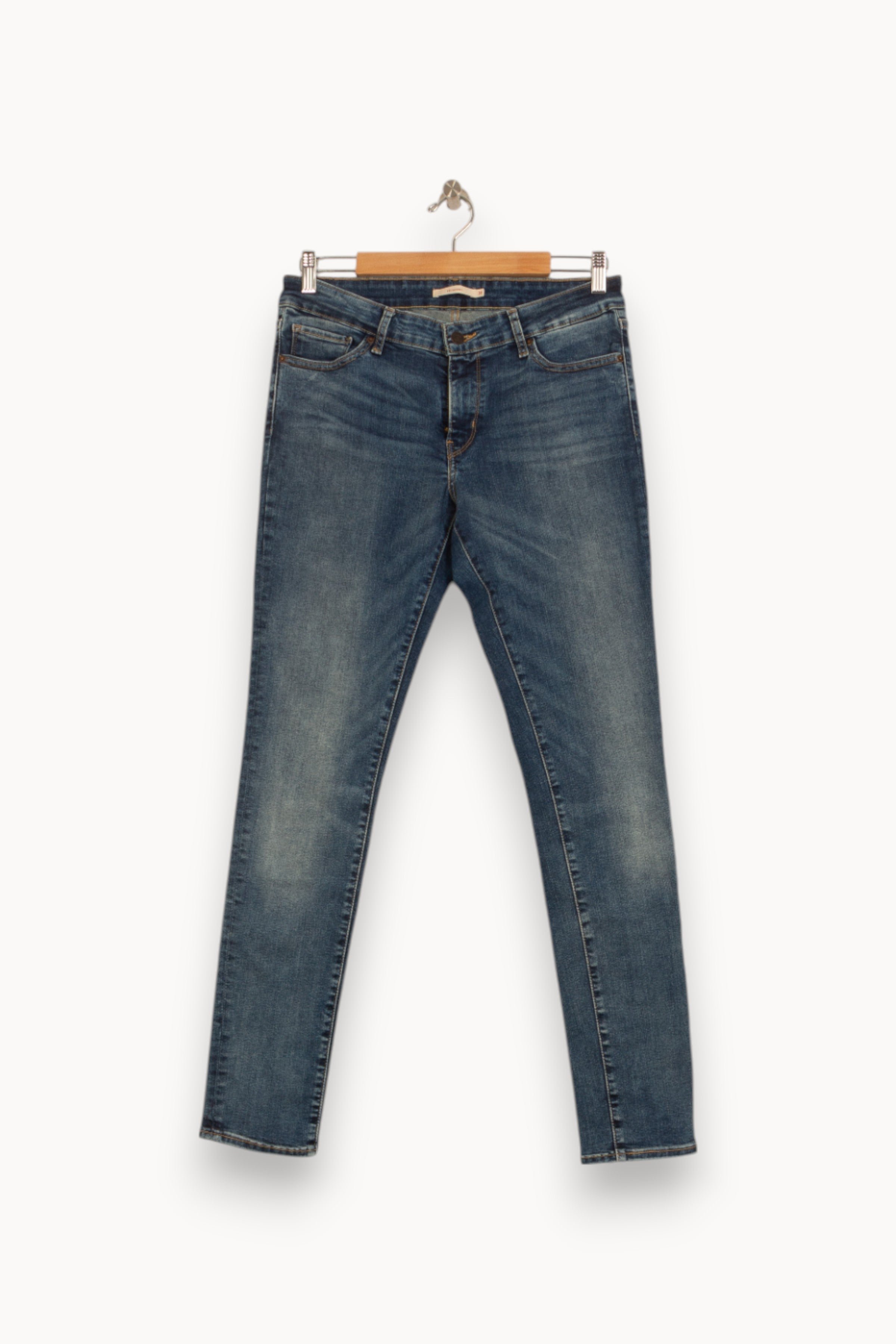 Cropped slim jeans with studs LEVI'S - Seconde main Blue
