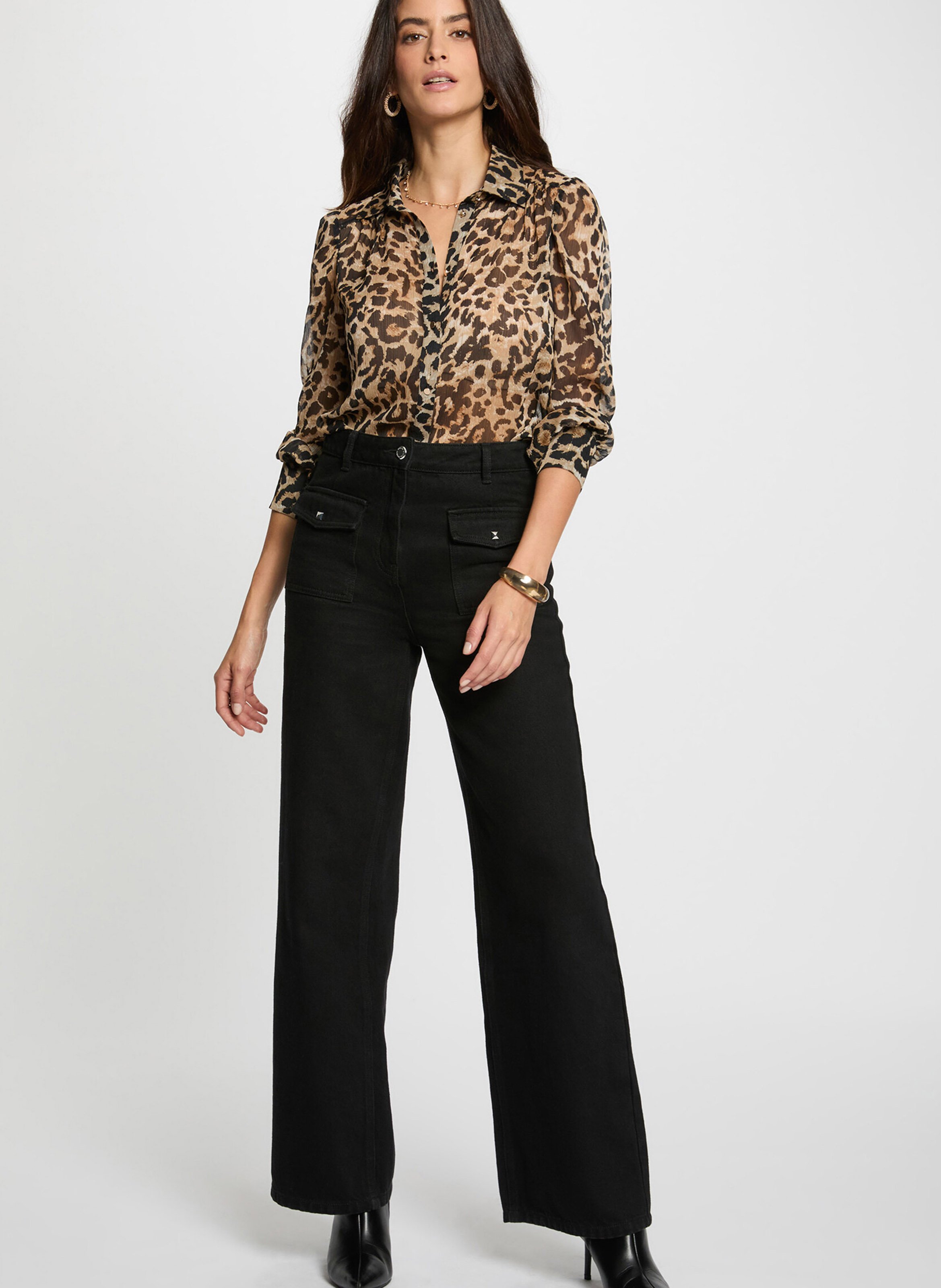 Printed straight shirt MORGAN Multicolored