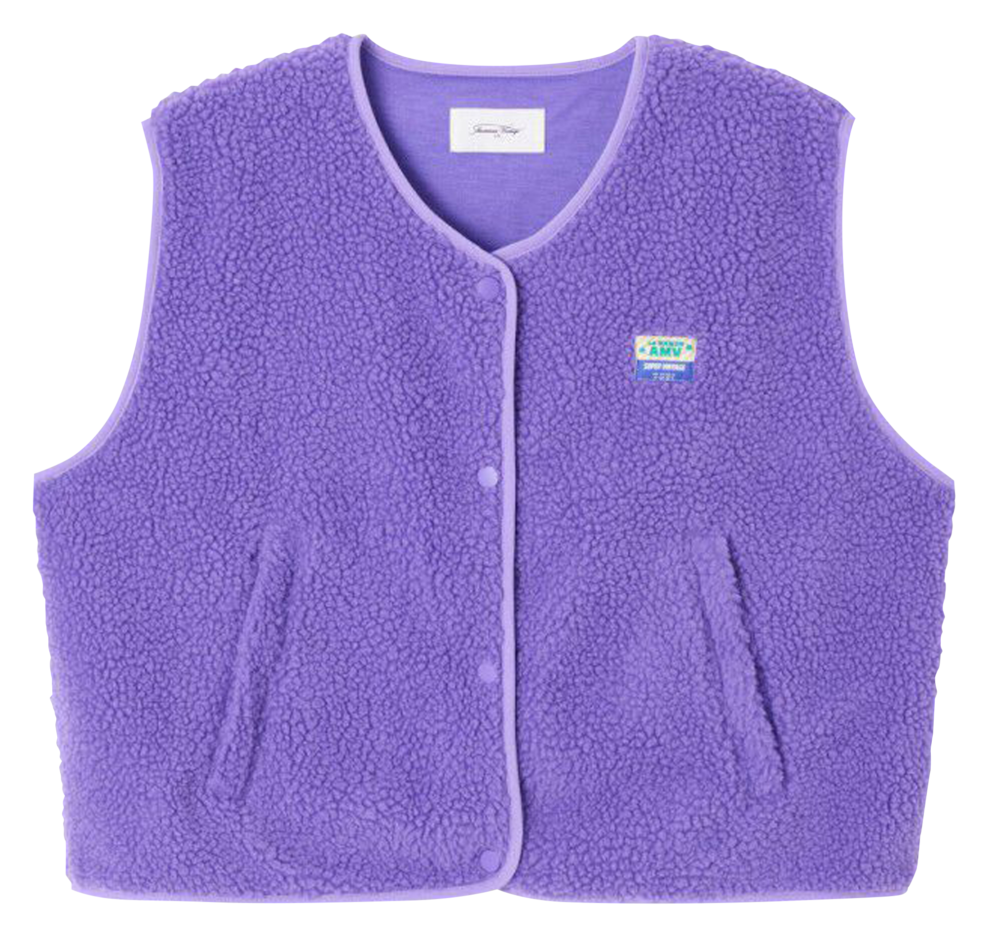 Gilet col rond molletonné sans manches HOKTOWN Purple