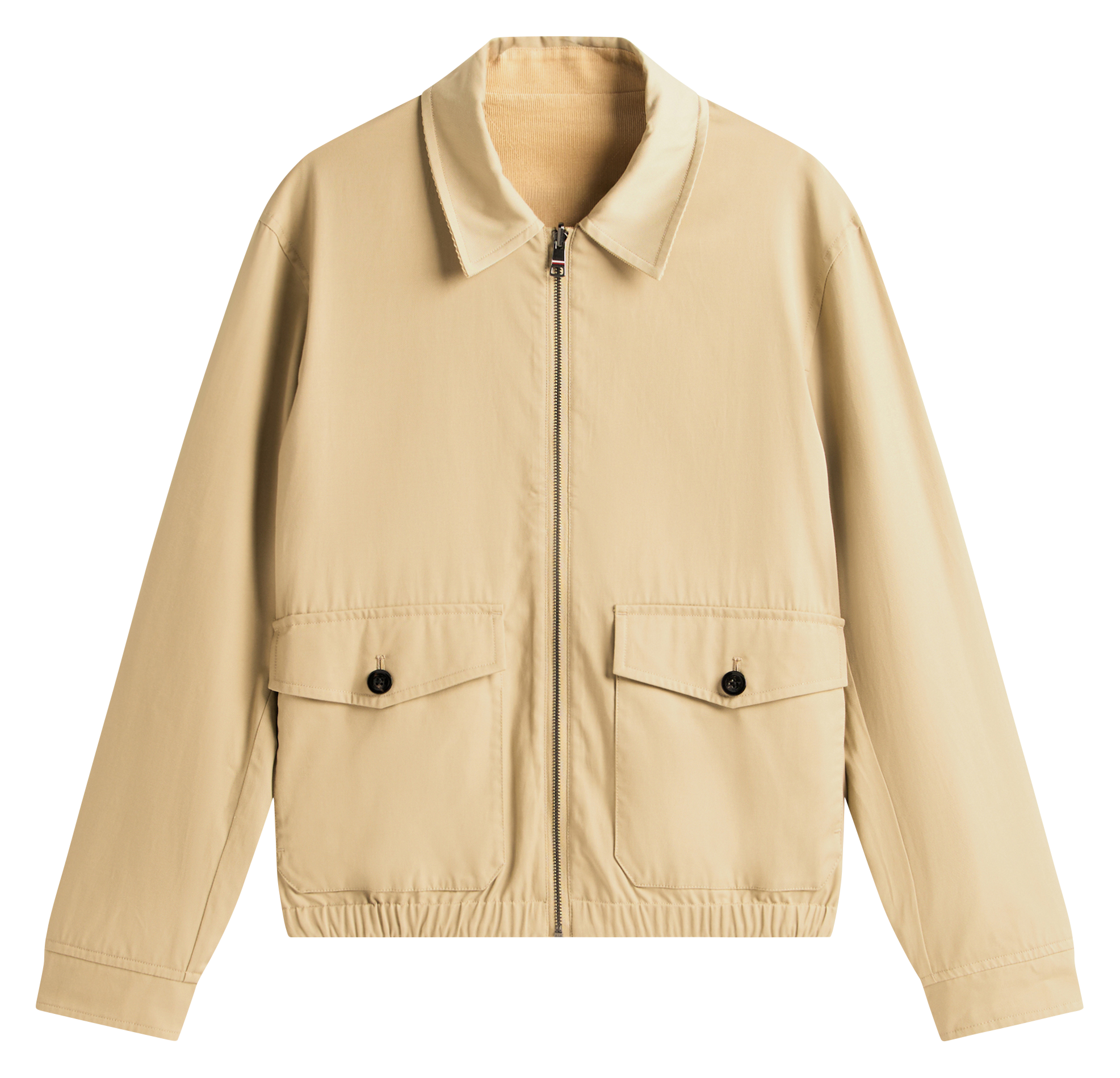 Veste droite col classique en coton TOMMY HILFIGER Beige