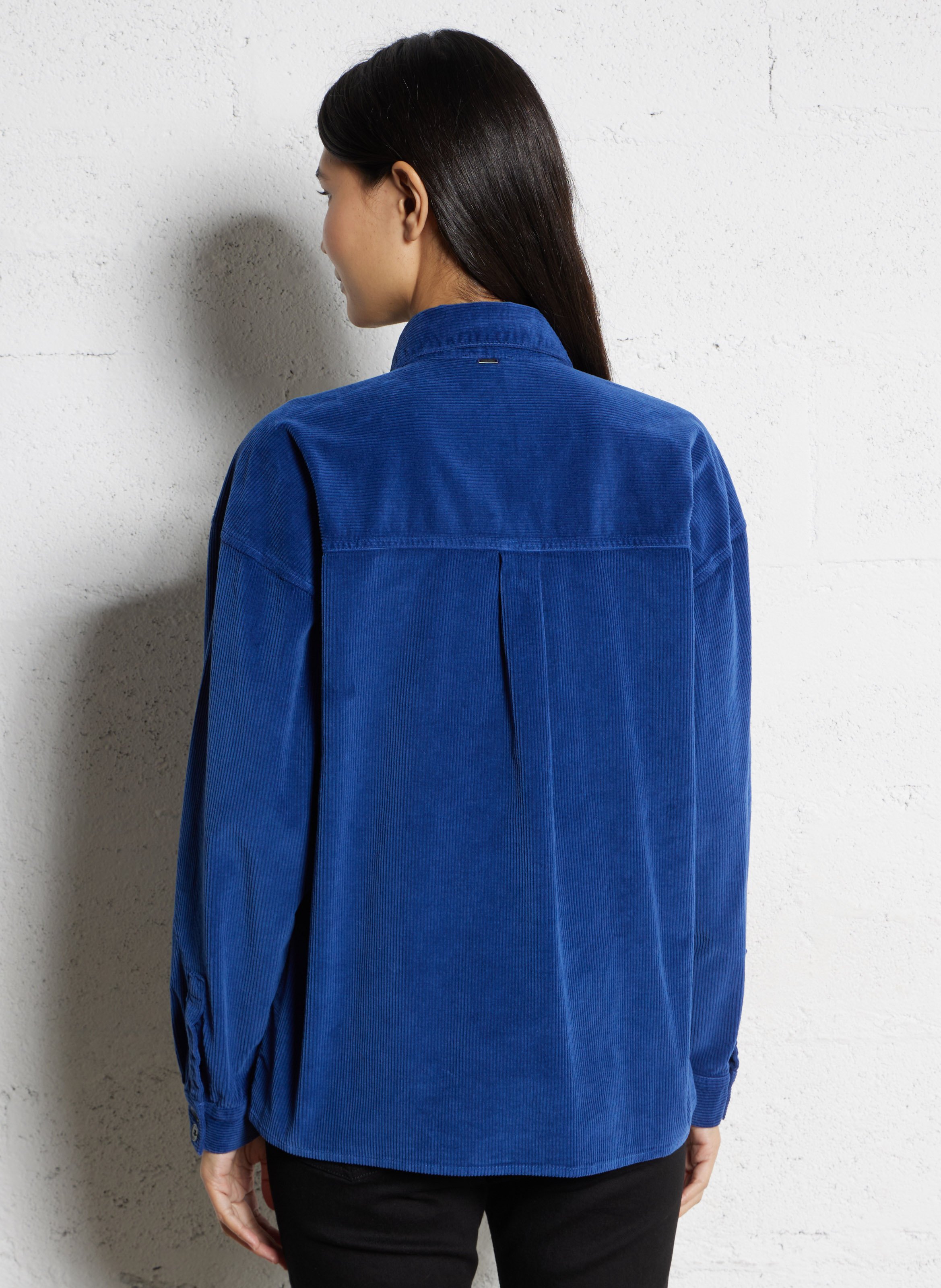 Straight corduroy shirt IKKS Blue