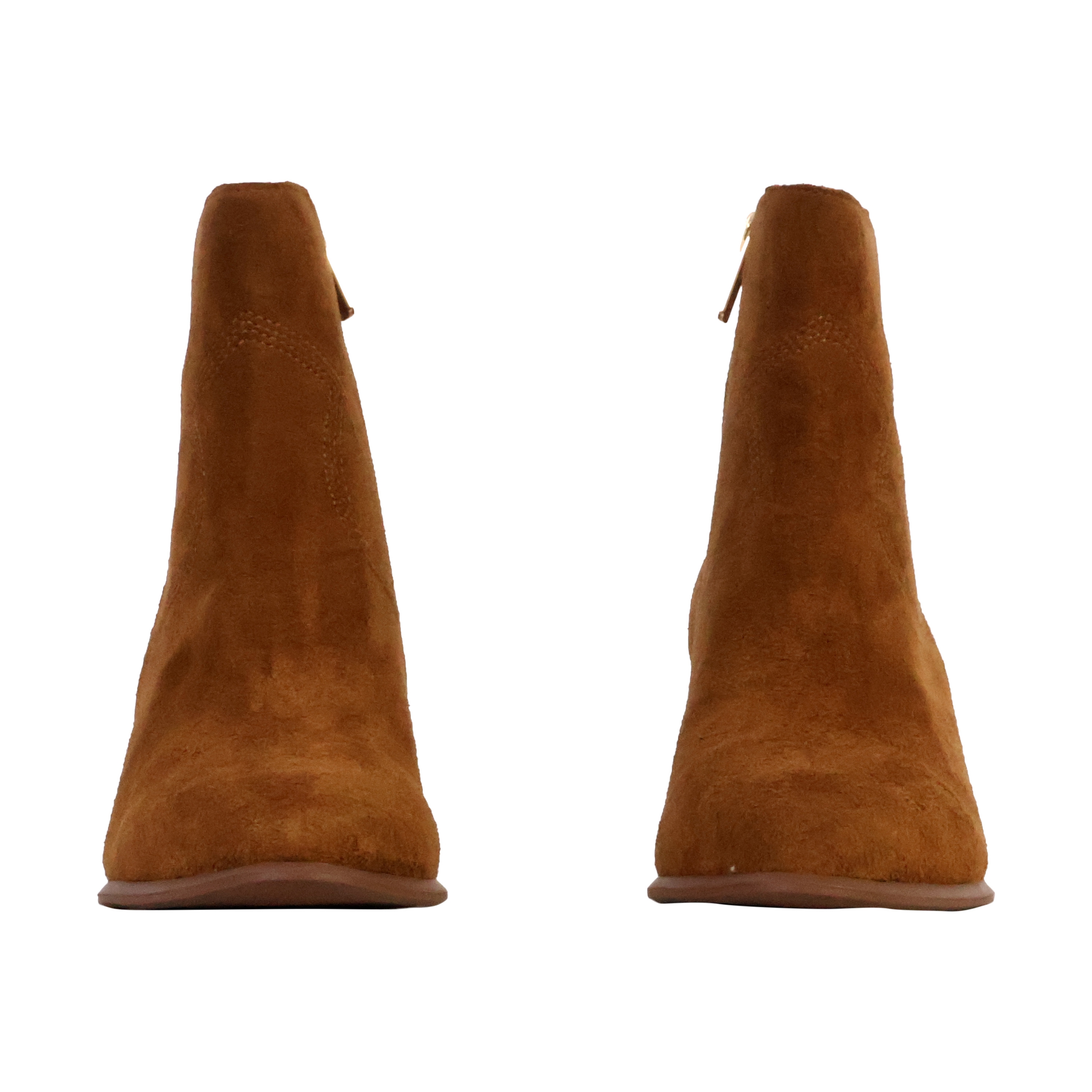 Aurelie leather heeled ankle boots EMILIE KARSTON Brown