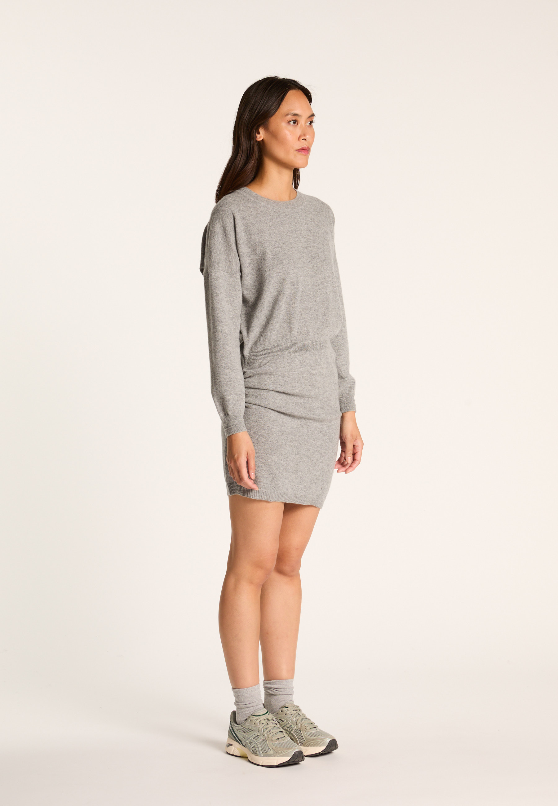 Malilen short wool dress MAISON MONTAGUT Grey