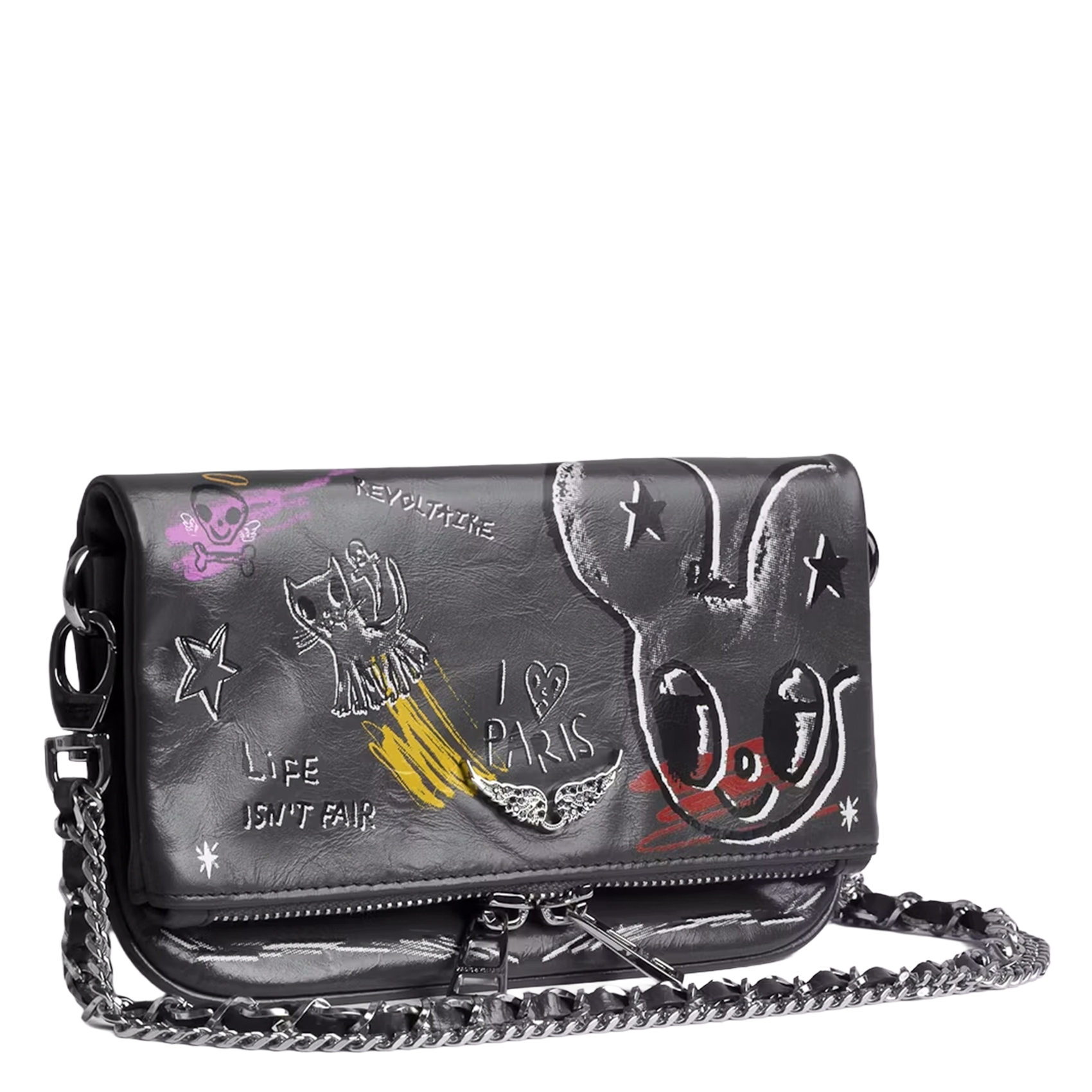 Dori leather shoulder bag ZADIG&VOLTAIRE Grey