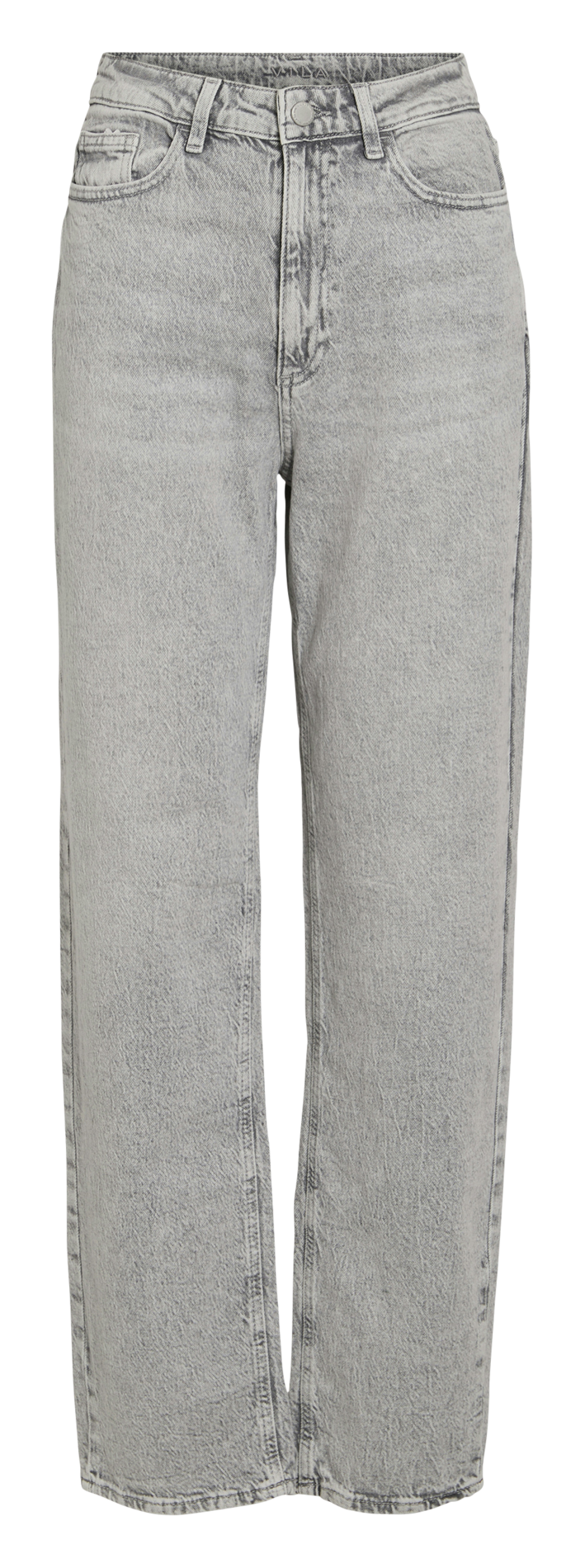Cotton-blend straight jeans VILA Grey