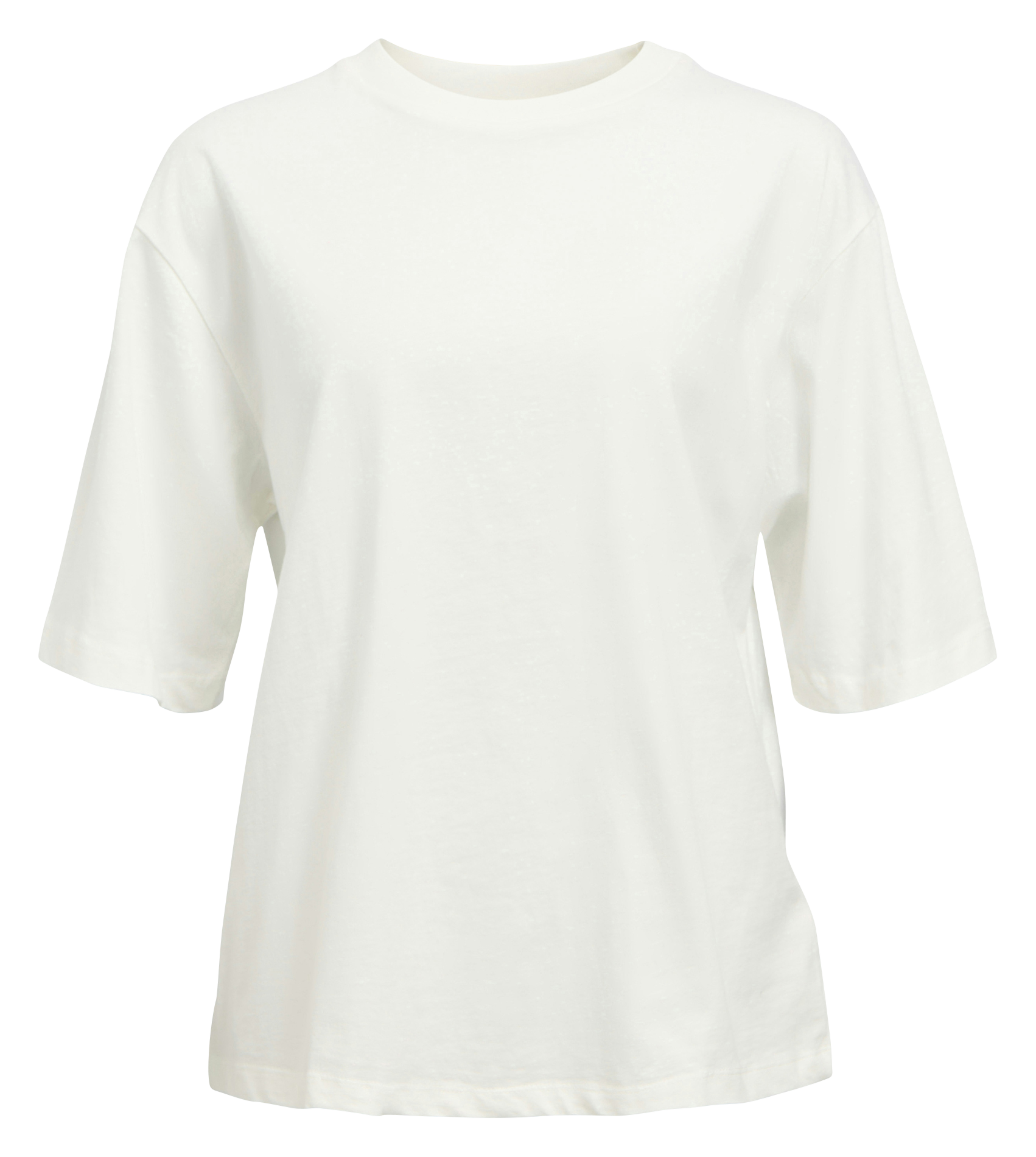 Tee-shirt col rond en coton bio mélangé OBJECT Beige