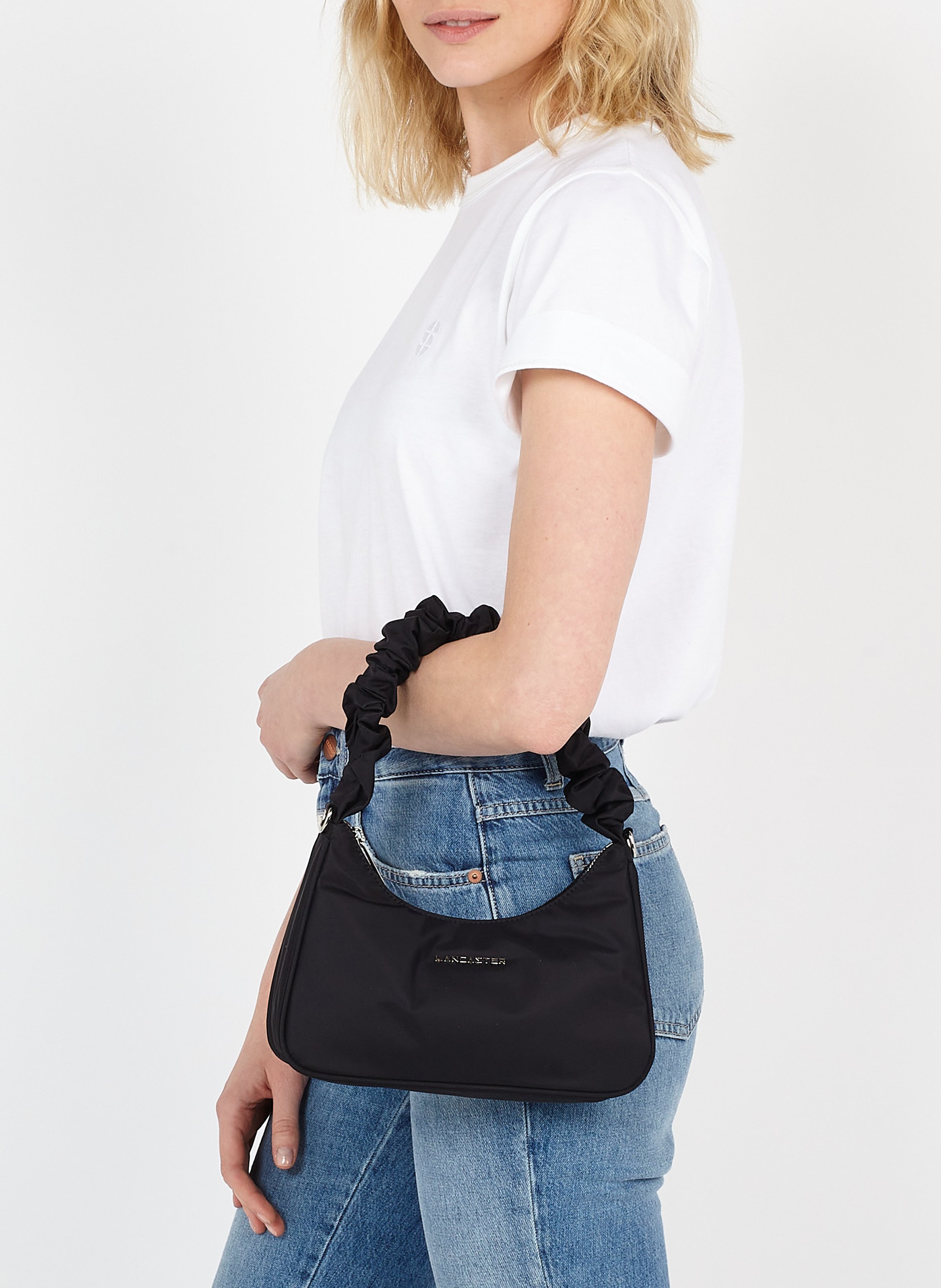 Baguette-Schultertasche LANCASTER PARIS Schwarz