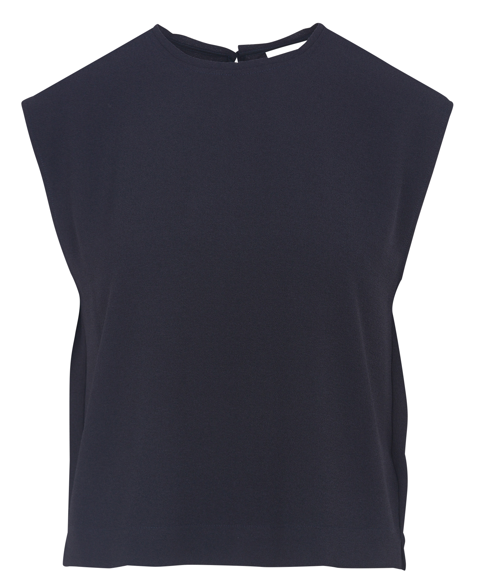 Top court col rond sans manches uni  HARTFORD Bleu