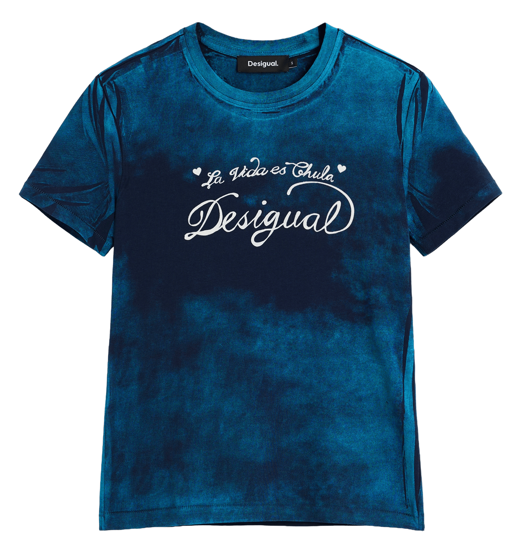 Camiseta recta estampada al frente DESIGUAL Azul