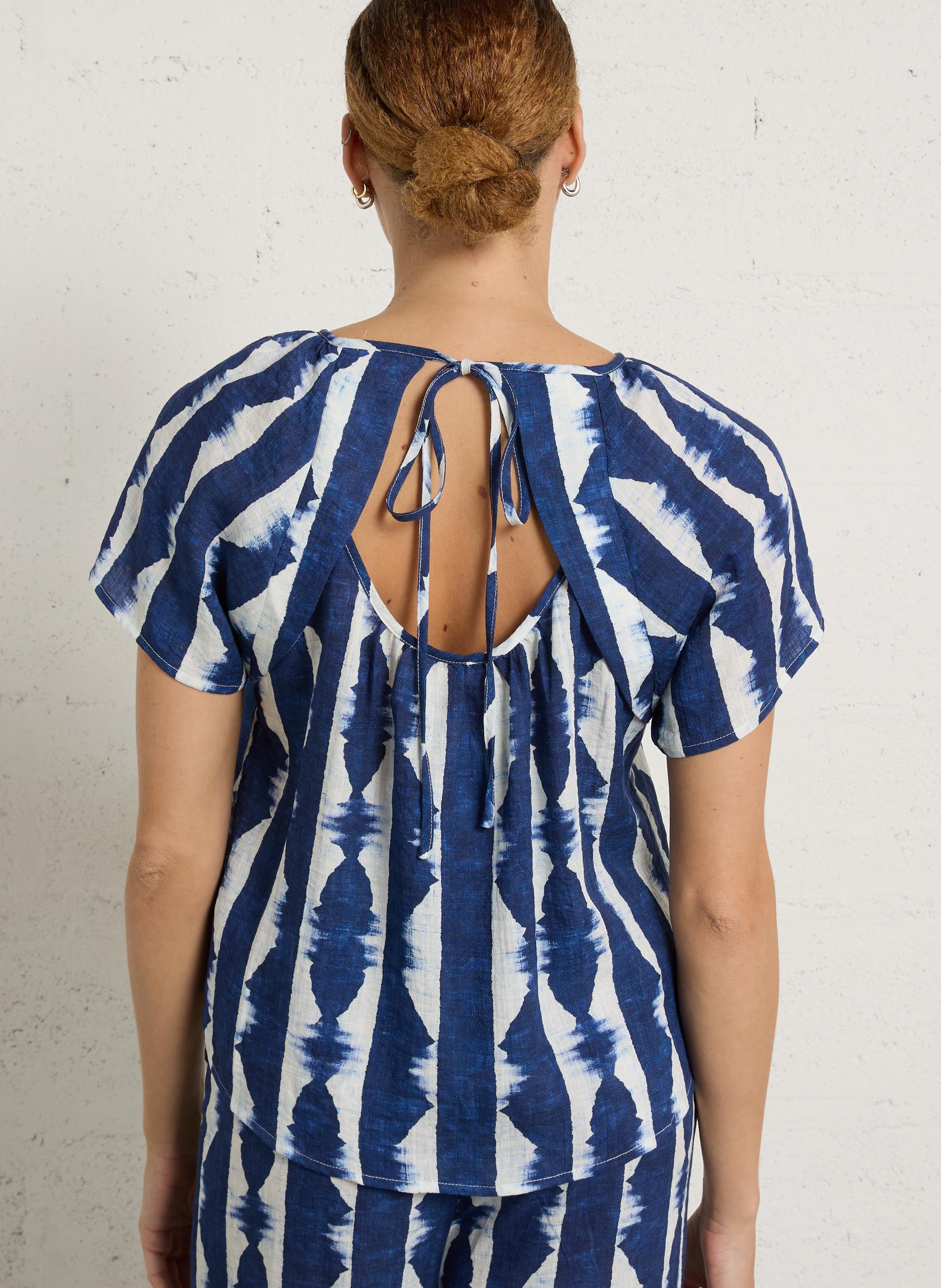 Oversized cotton top THE KORNER Blue