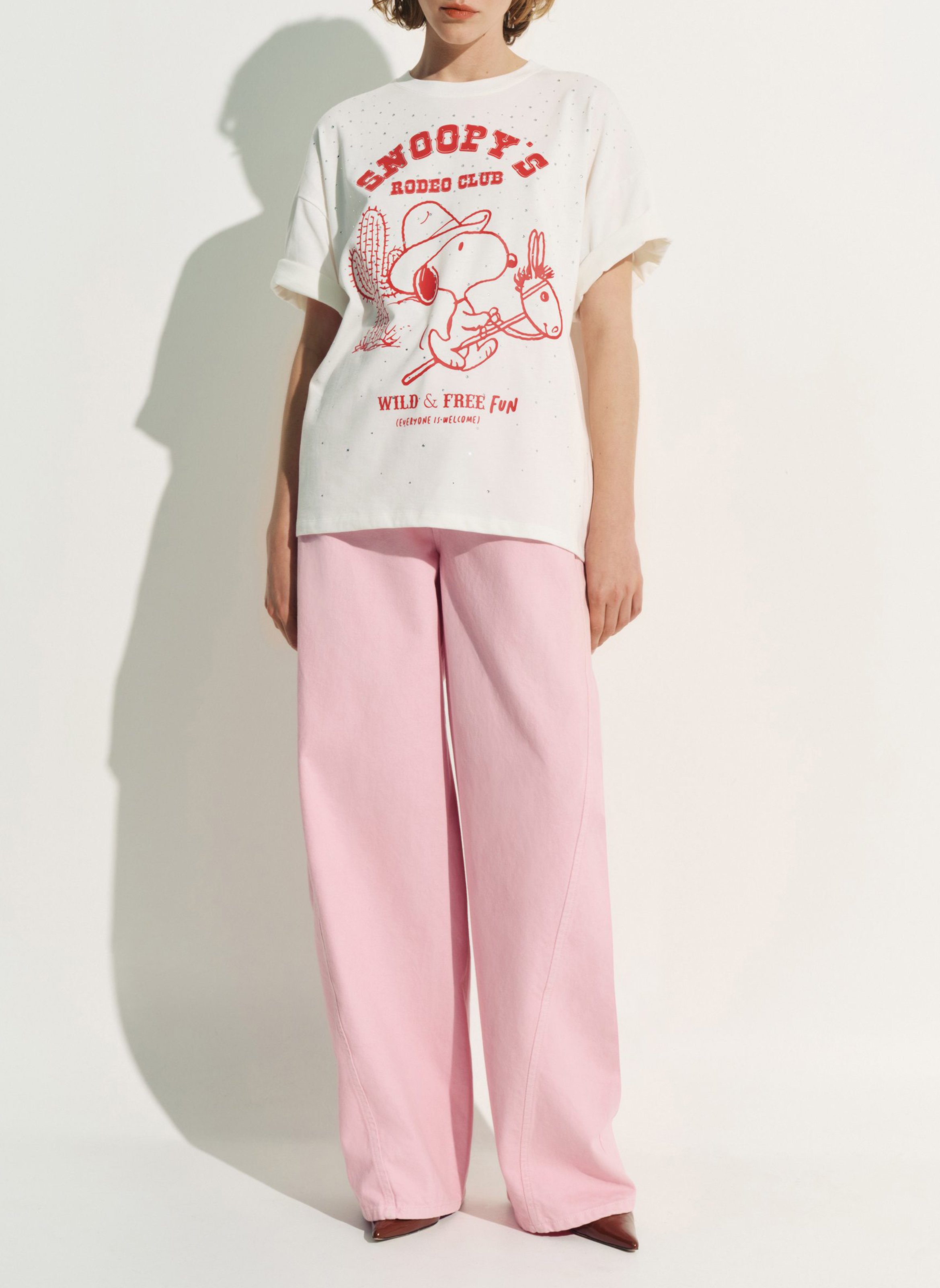 Round-neck printed T-shirt ESSENTIEL ANTWERP White