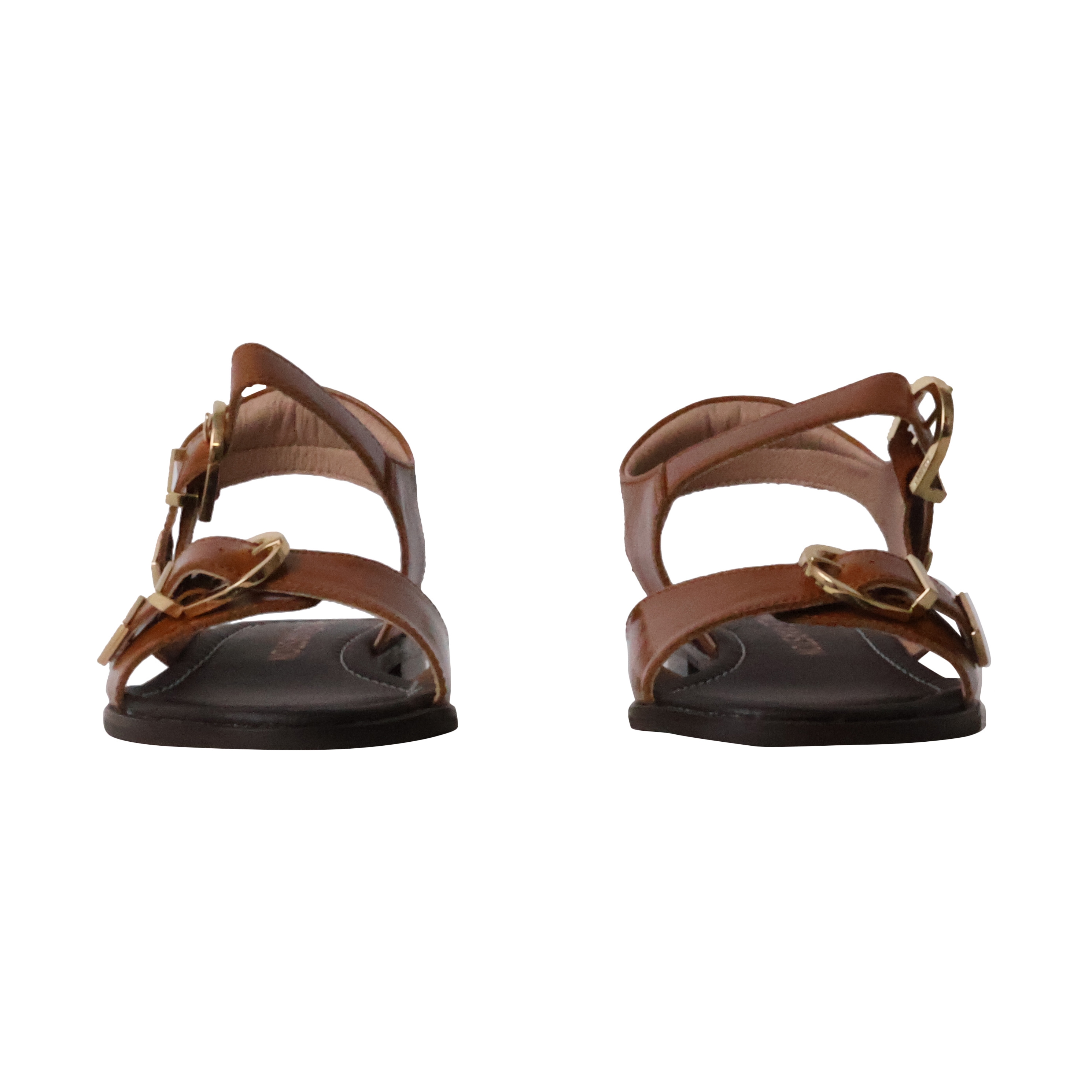 Fiona leather sandals EMILIE KARSTON Brown