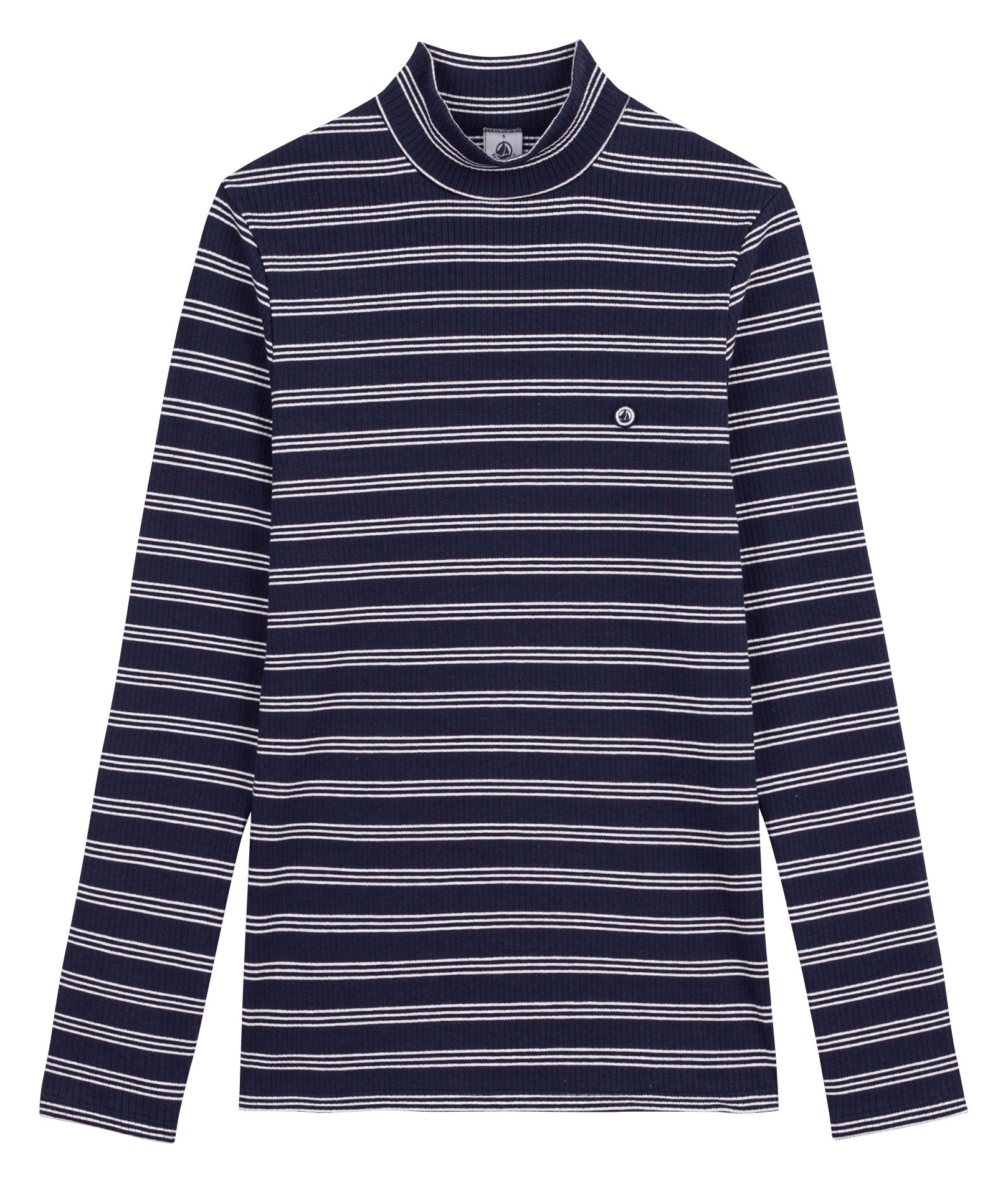 T-shirt à rayures en coton mélangé PETIT BATEAU Gris