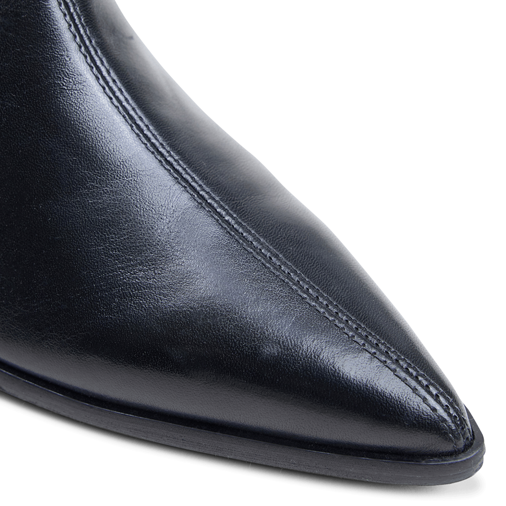 Pointed-toe cow leather ankle boots JONAK Black