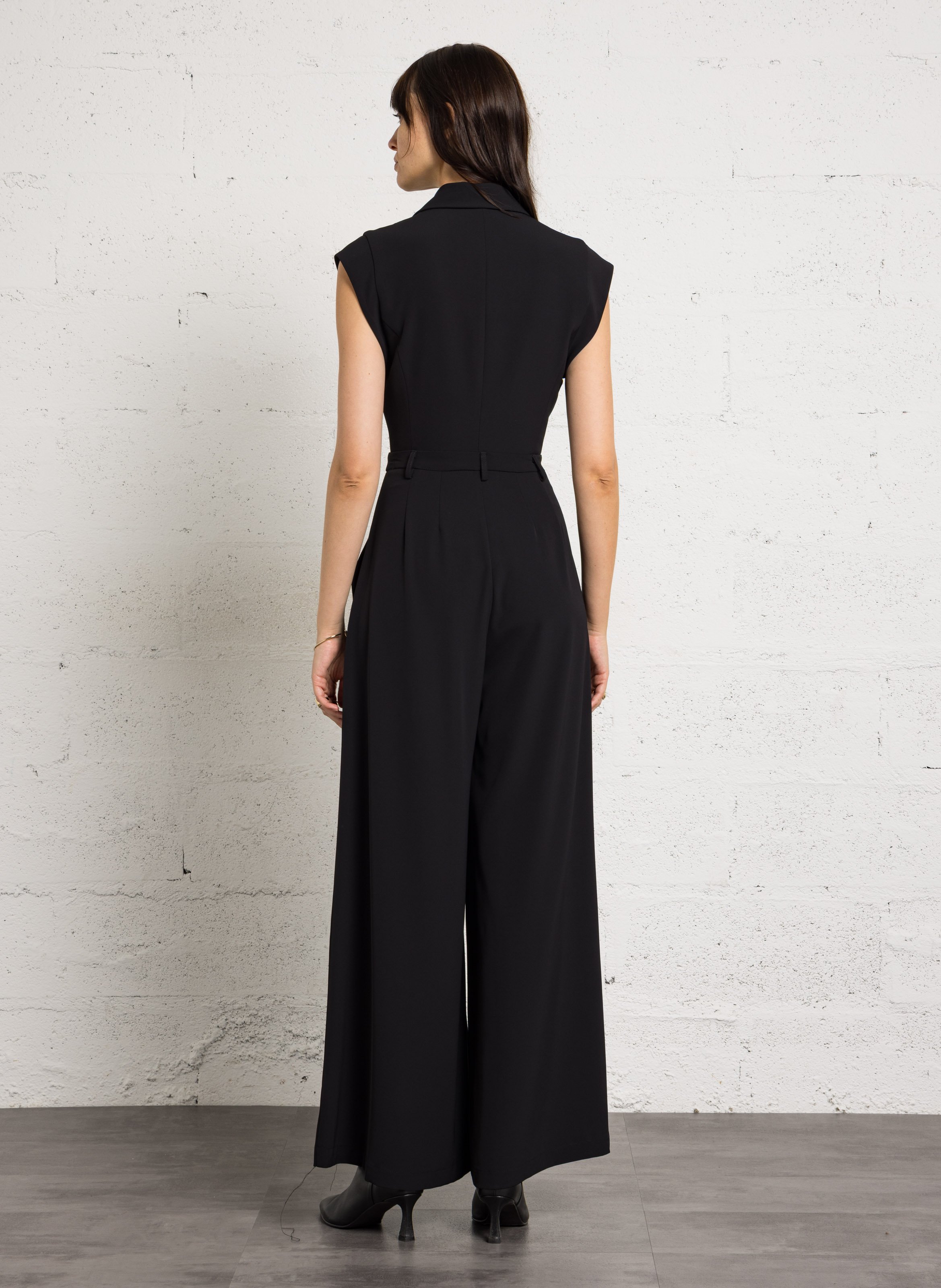 Combinaison palazzo sans manches IMPERIAL Noir