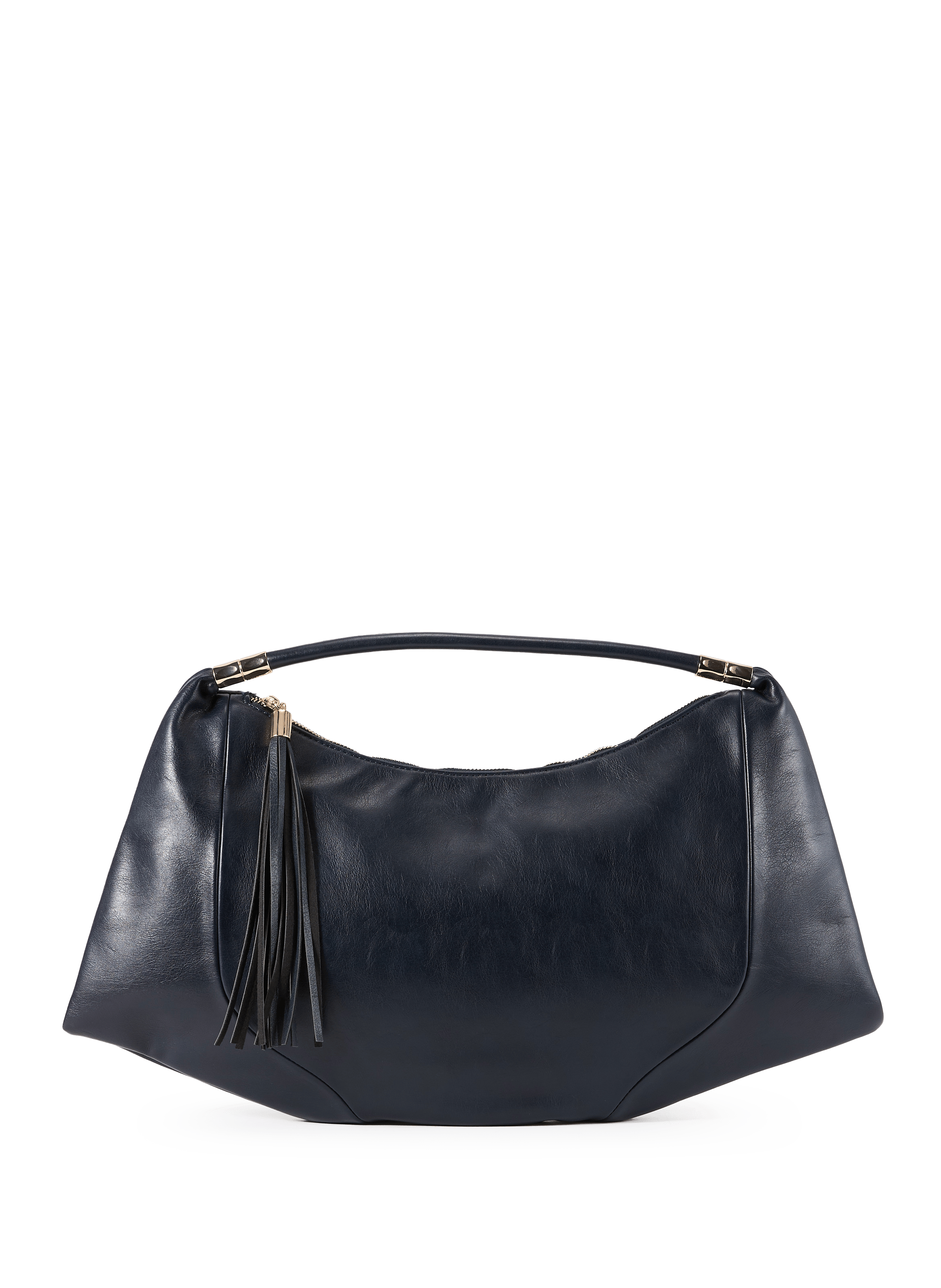 Hobo handbag with pompom AU PRINTEMPS PARIS Blue