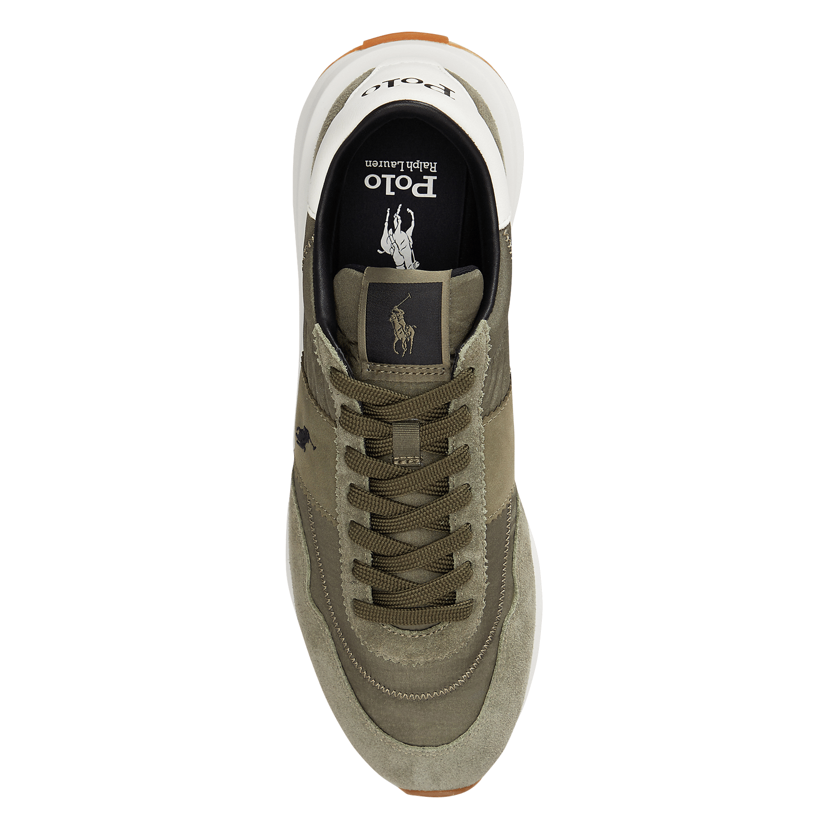 Niedrige Sneaker aus Leder-Mix POLO RALPH LAUREN Grun