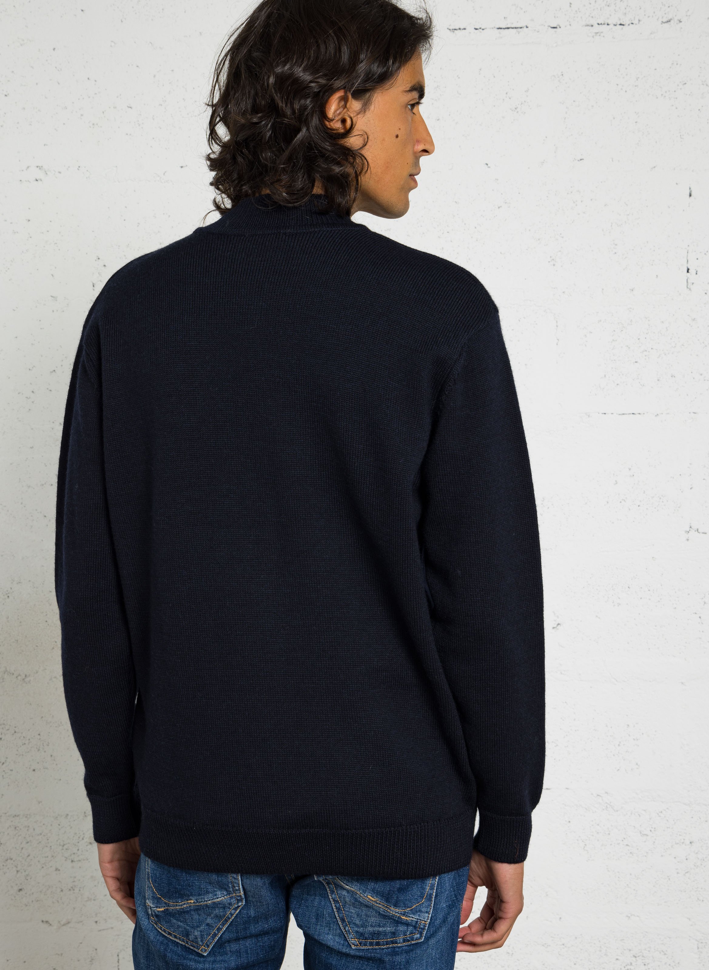 Gerade geschnittener Wollpullover ARMOR LUX Blau