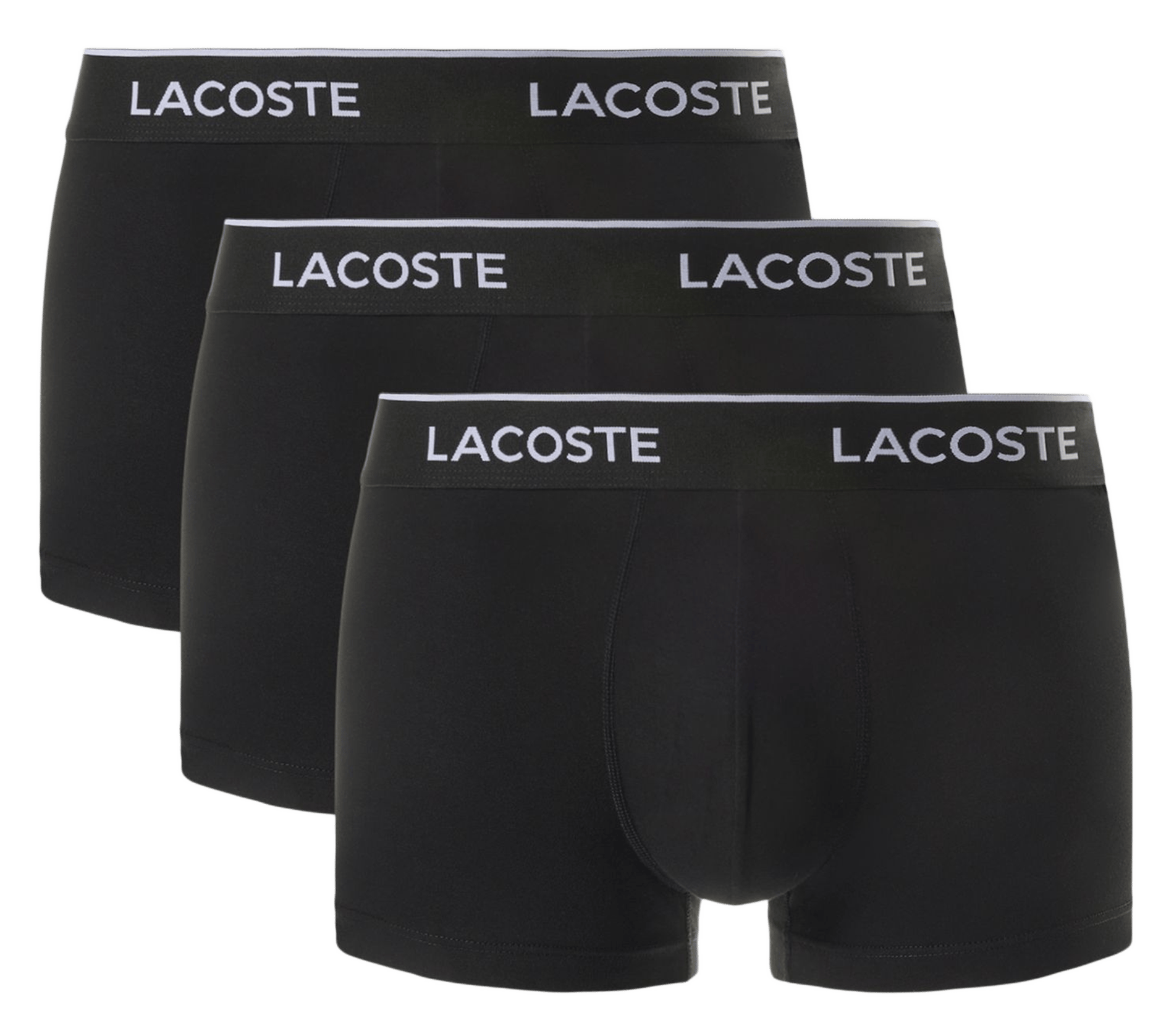 Pack of 3 cotton-blend trunks LACOSTE Black