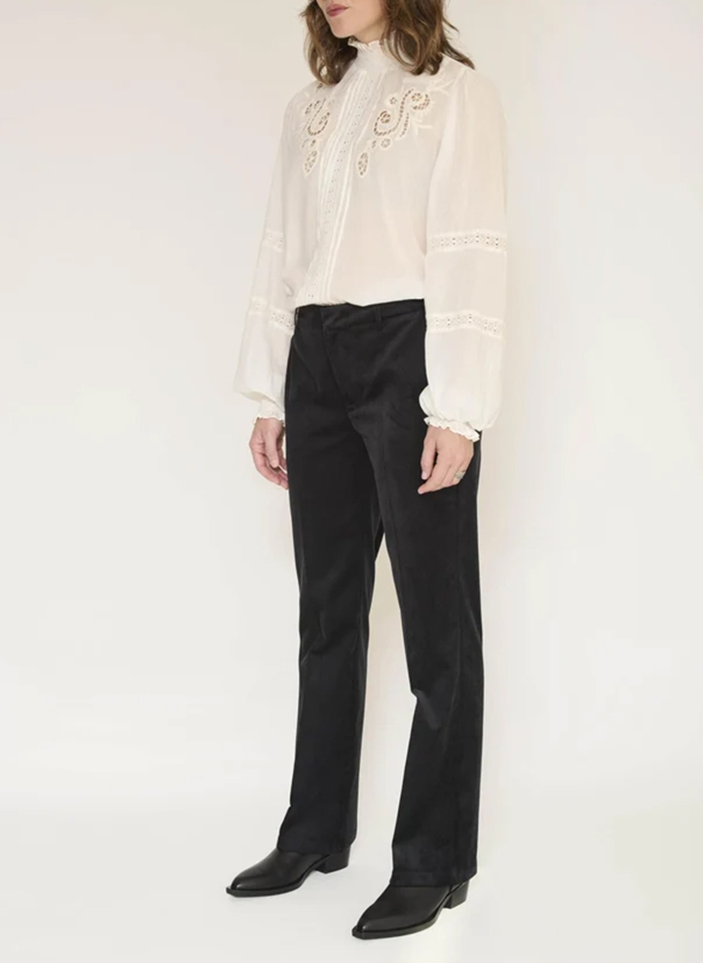 Pantalon droit velours côtelé MKT Noir