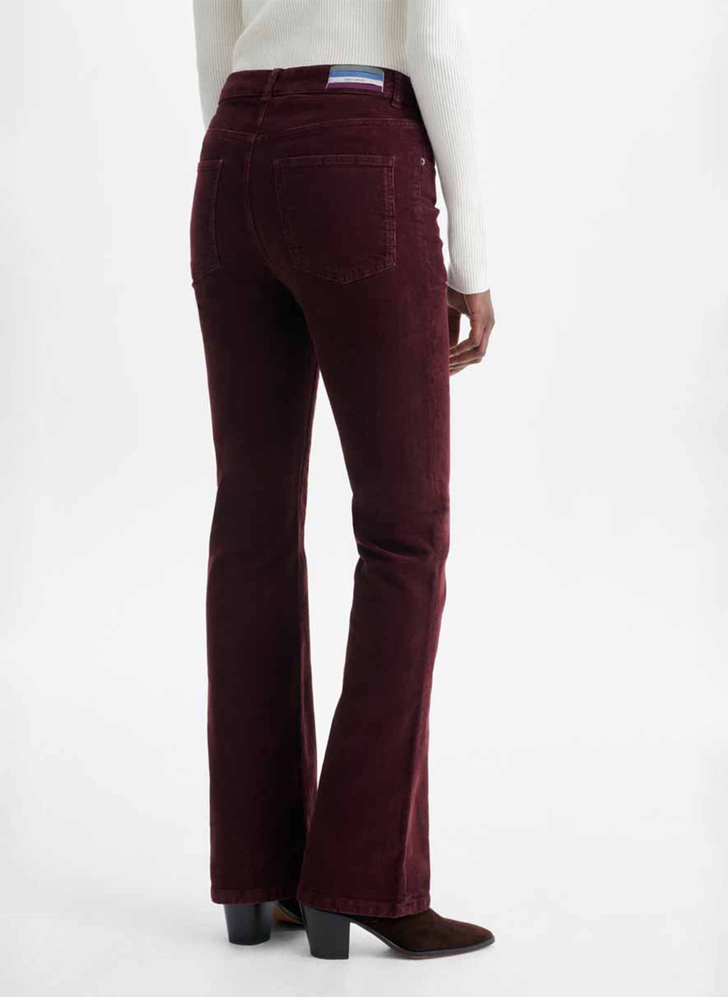 Pantalon droit en coton mélangé VANESSA BRUNO Rouge