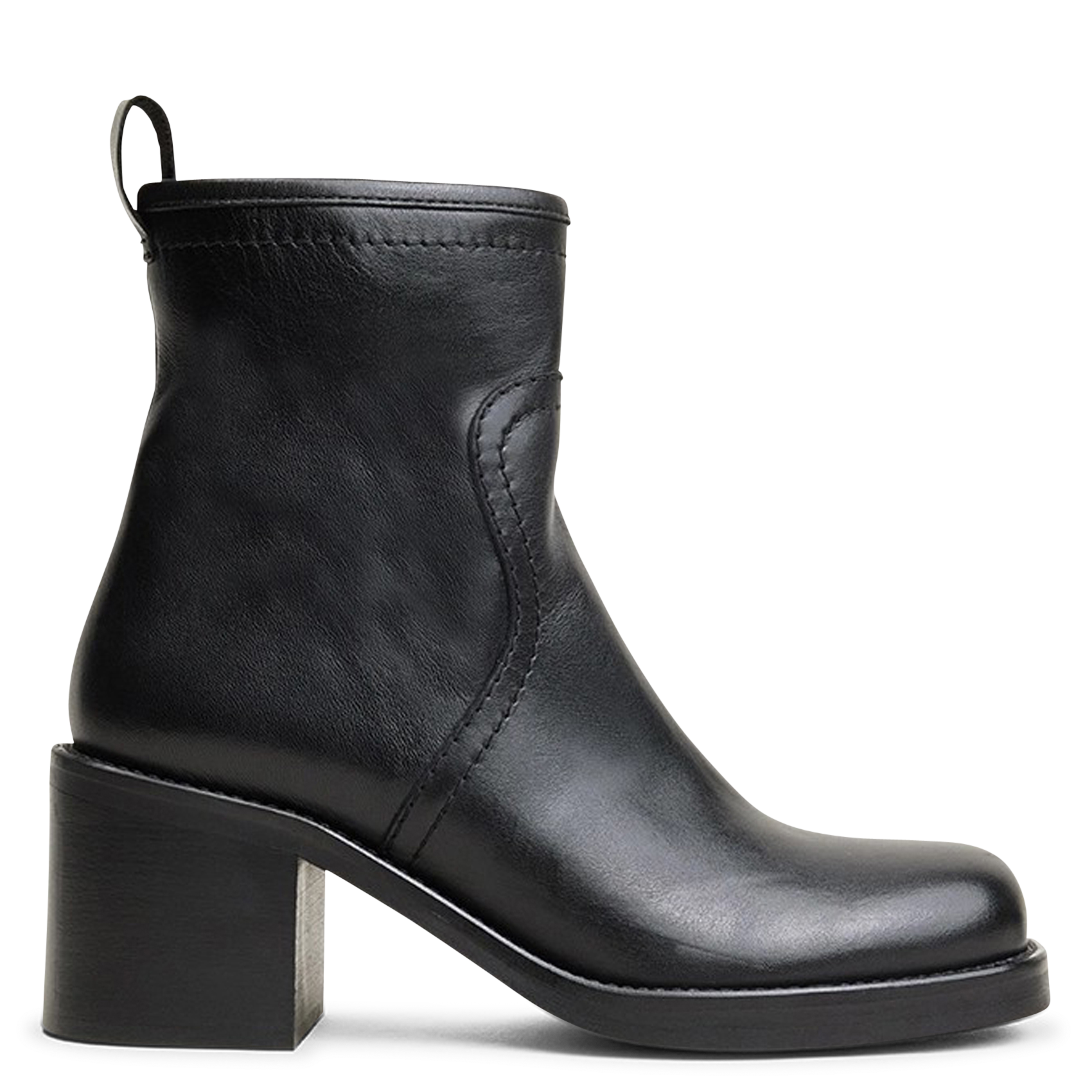 Bottines à talon en cuir JONAK Noir