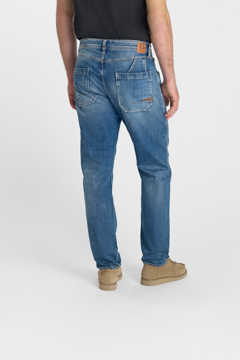 Loose-Fit Buttoned Jeans LE TEMPS DES CERISES Blue