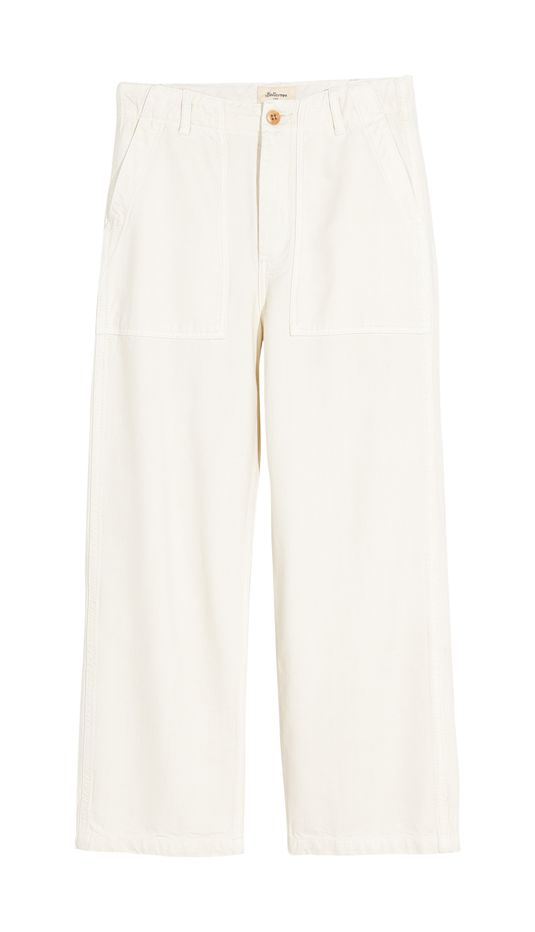 High-waisted straight-leg pants BELLEROSE White