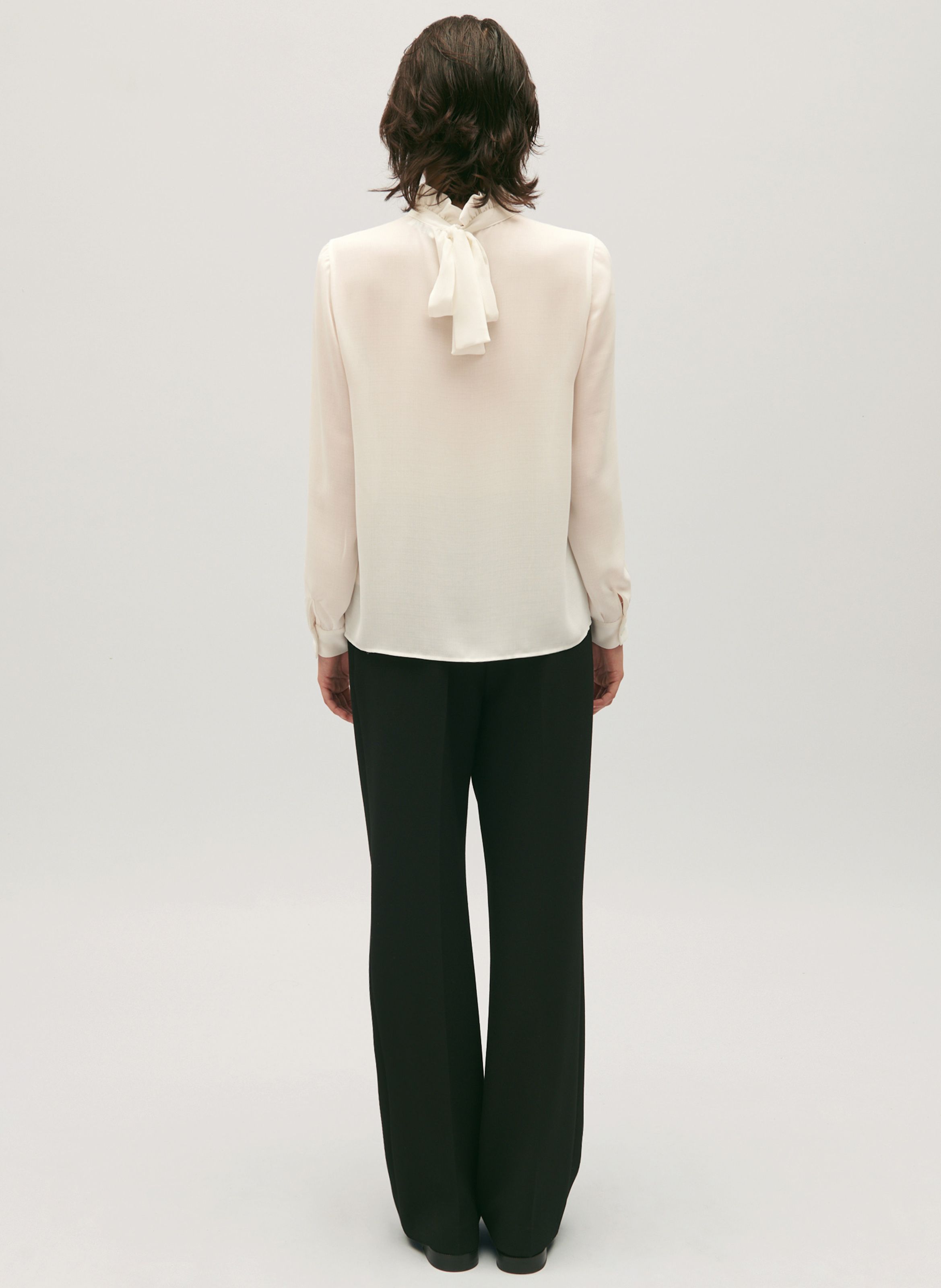 White Blouse with Victorian collar