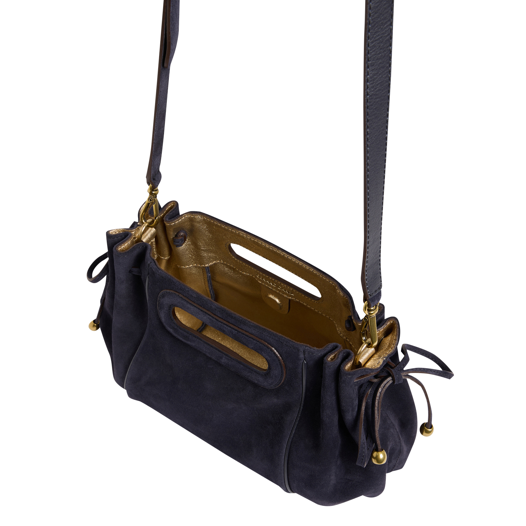 Sac bandoulière en cuir velours GERARD DAREL Bleu