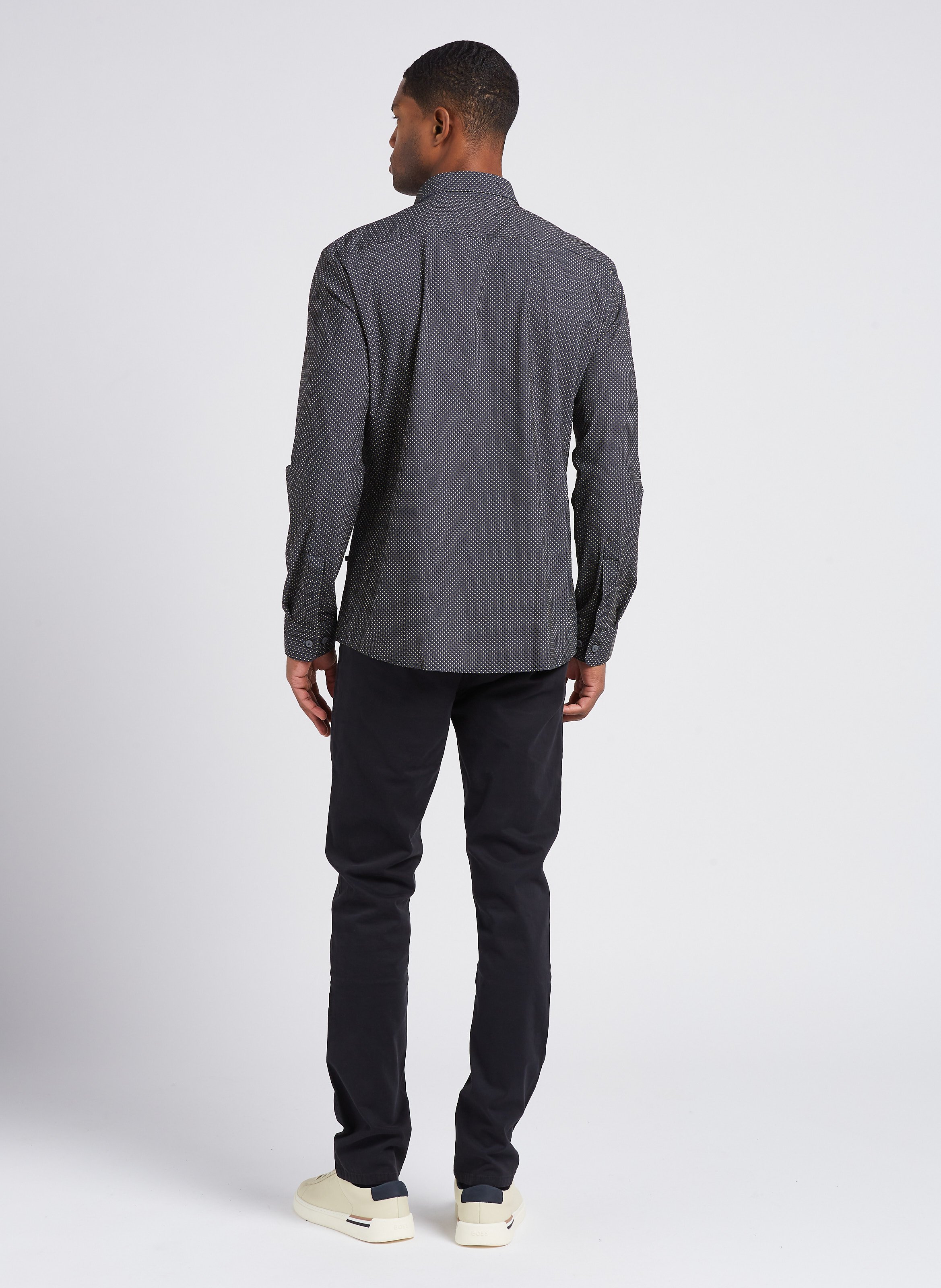 Stretch cotton chinos Black