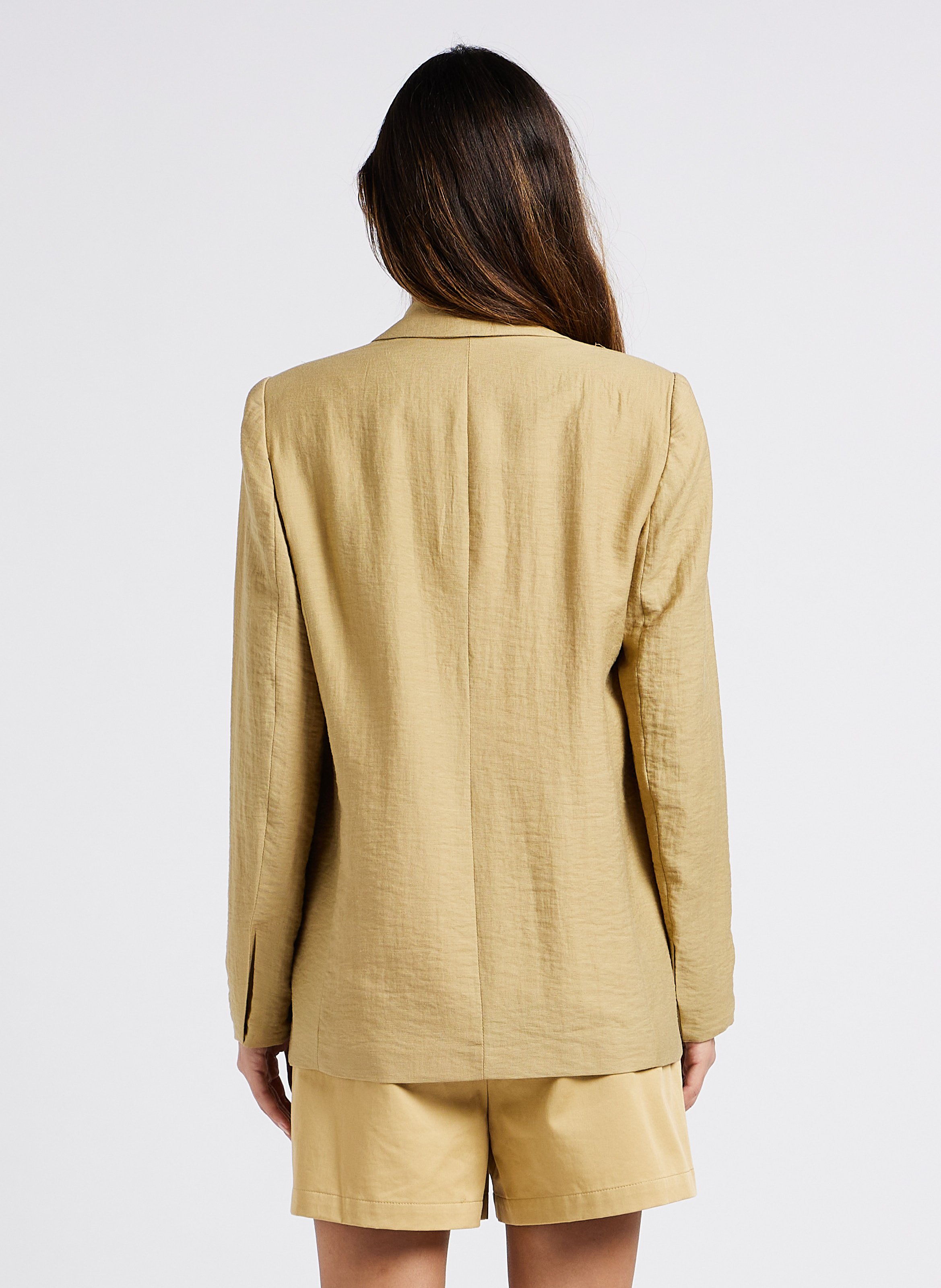 Straight Tailored Jacket Beige See U Soon - Women - 24151176-BEIGE ...