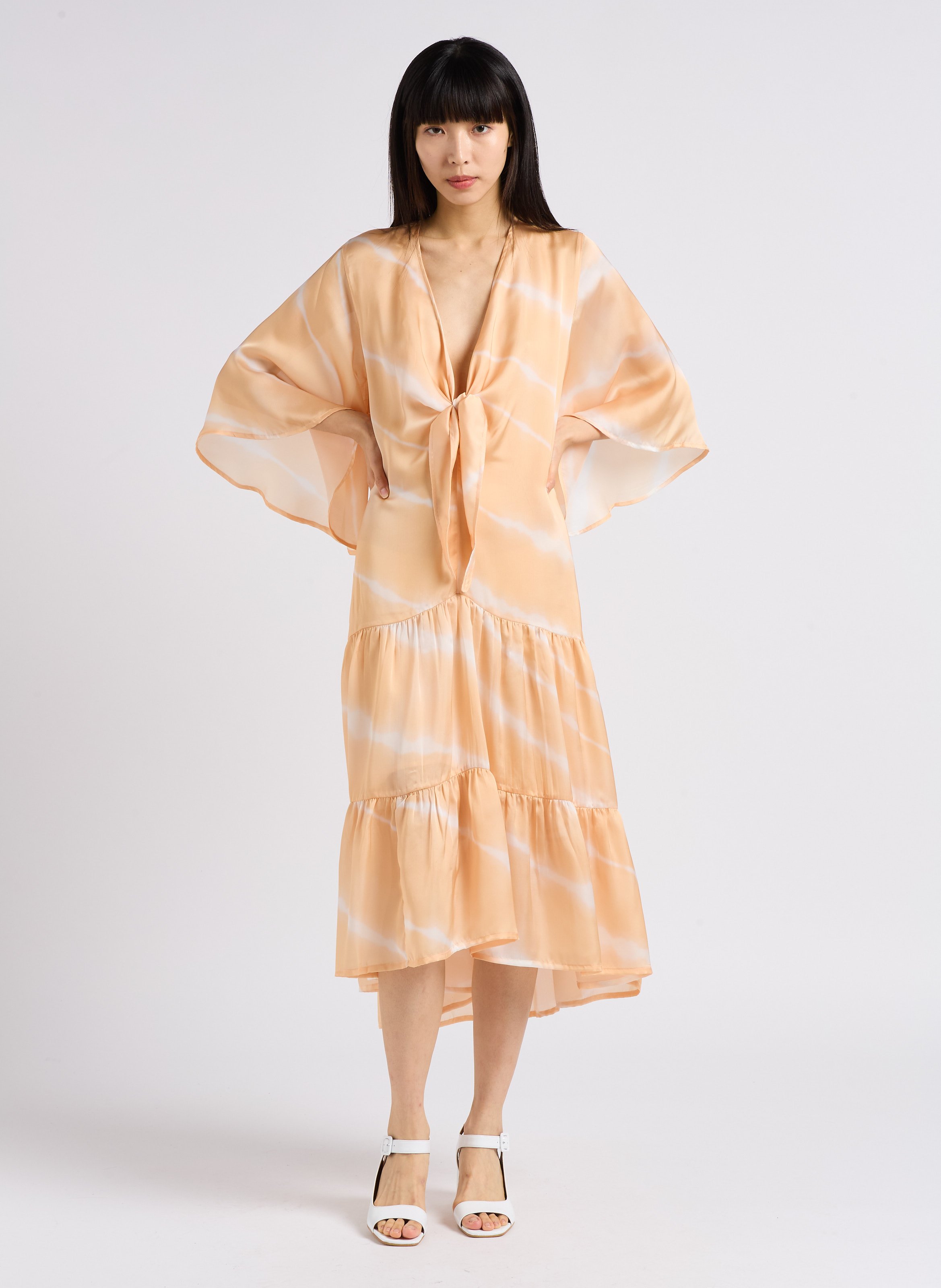 Robe midi décolleté imprimée  SUNDRESS Multicolore