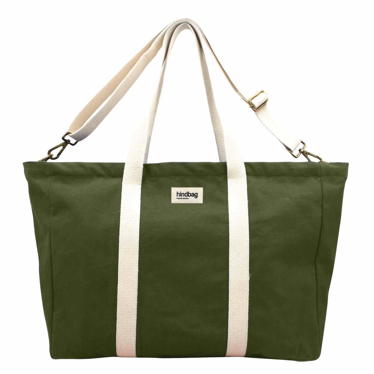 Cotton tote bag JEAN Olive