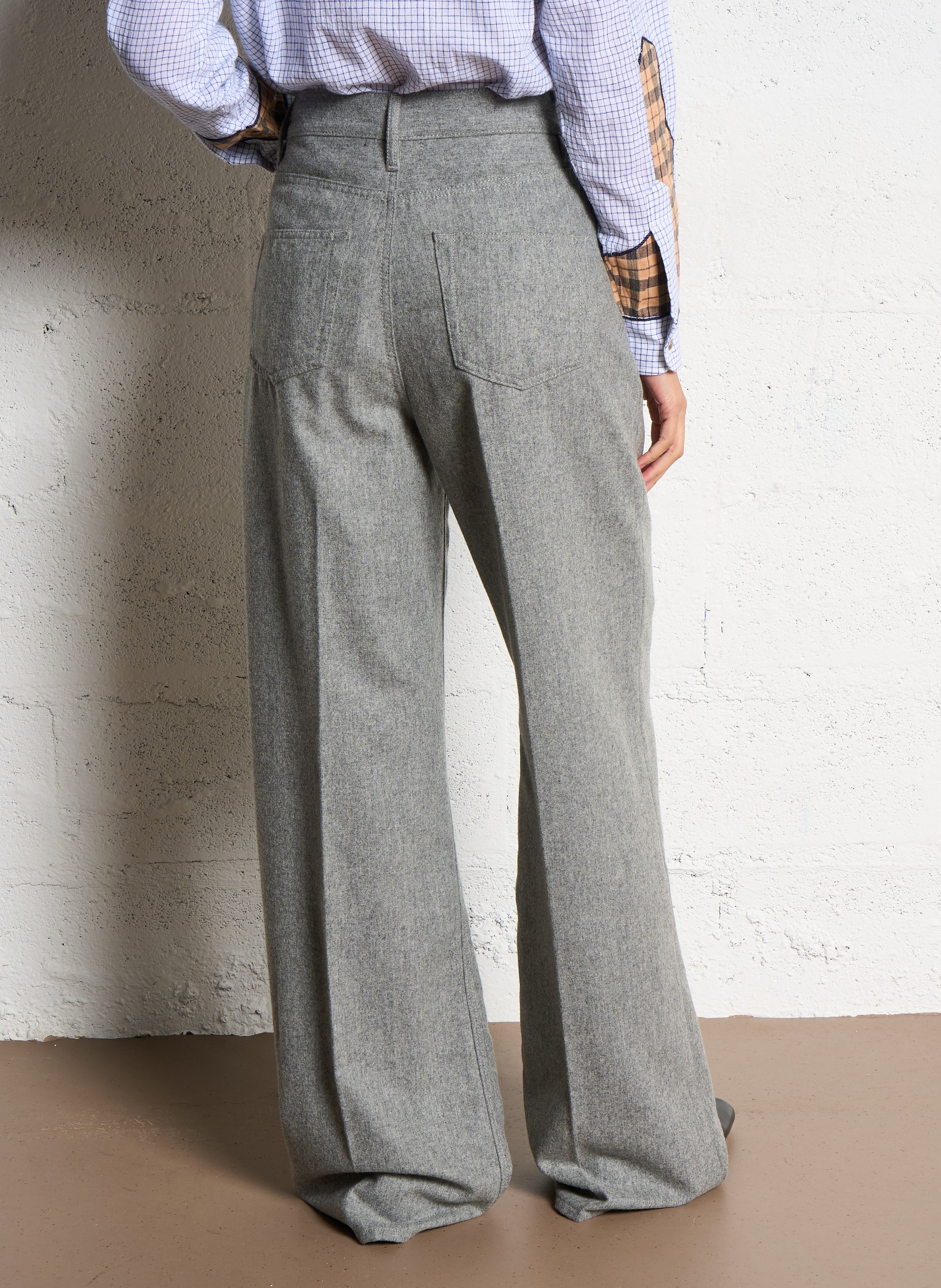 Declic - Weite Hose aus Wollmix LAURENCE BRAS Grau