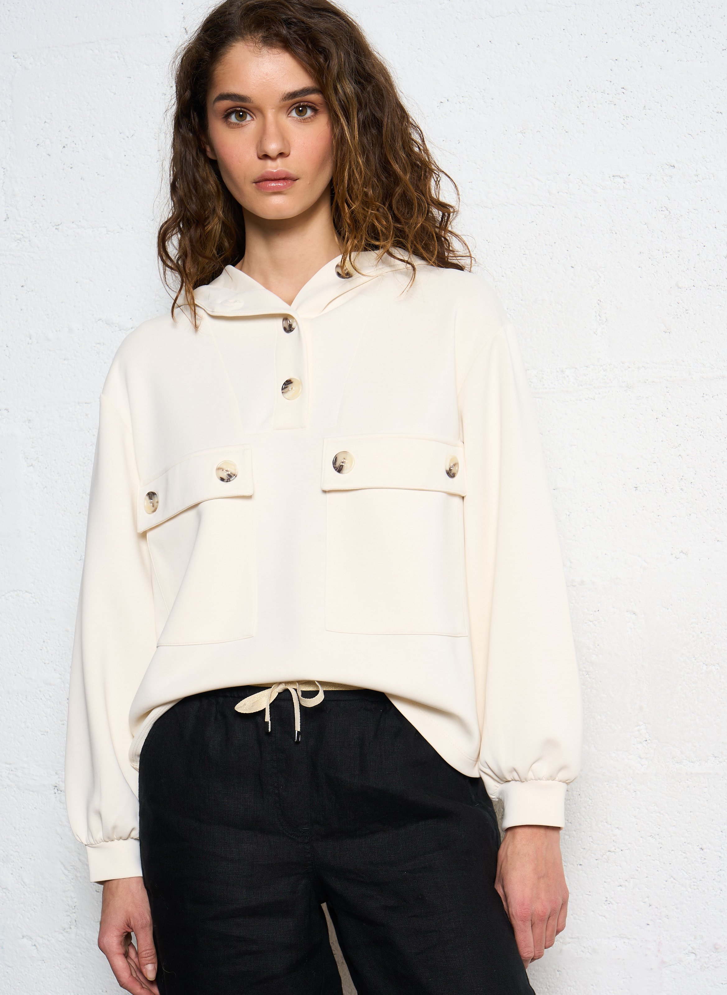 Sweat-shirt ample à capuche  MAISON 123