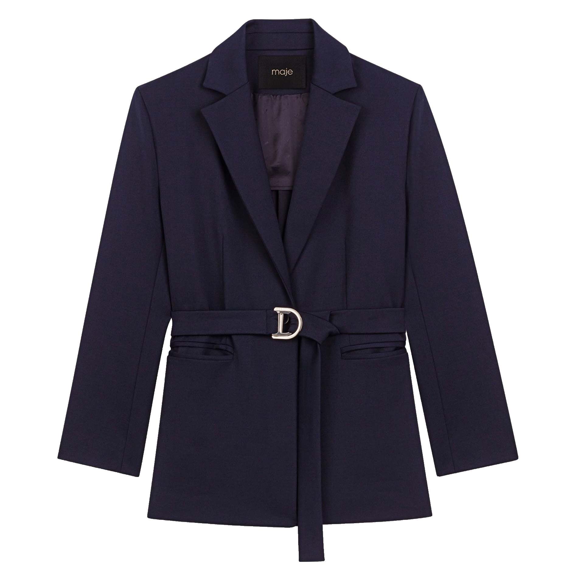 Veste tailleur ceinturée MAJE Bleu