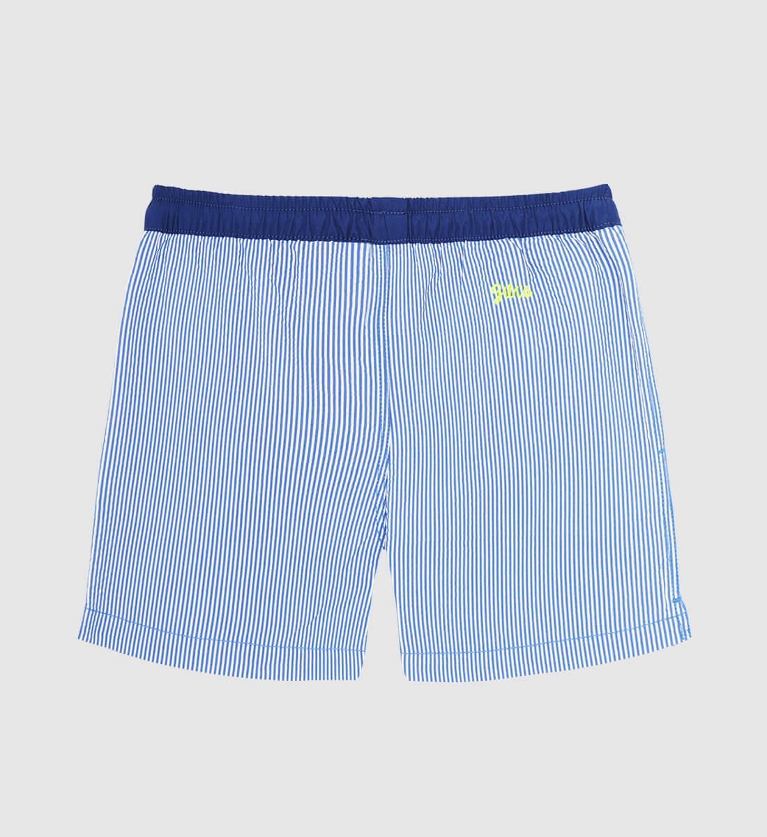Men's swim shorts - seersucker GILI'S Blue