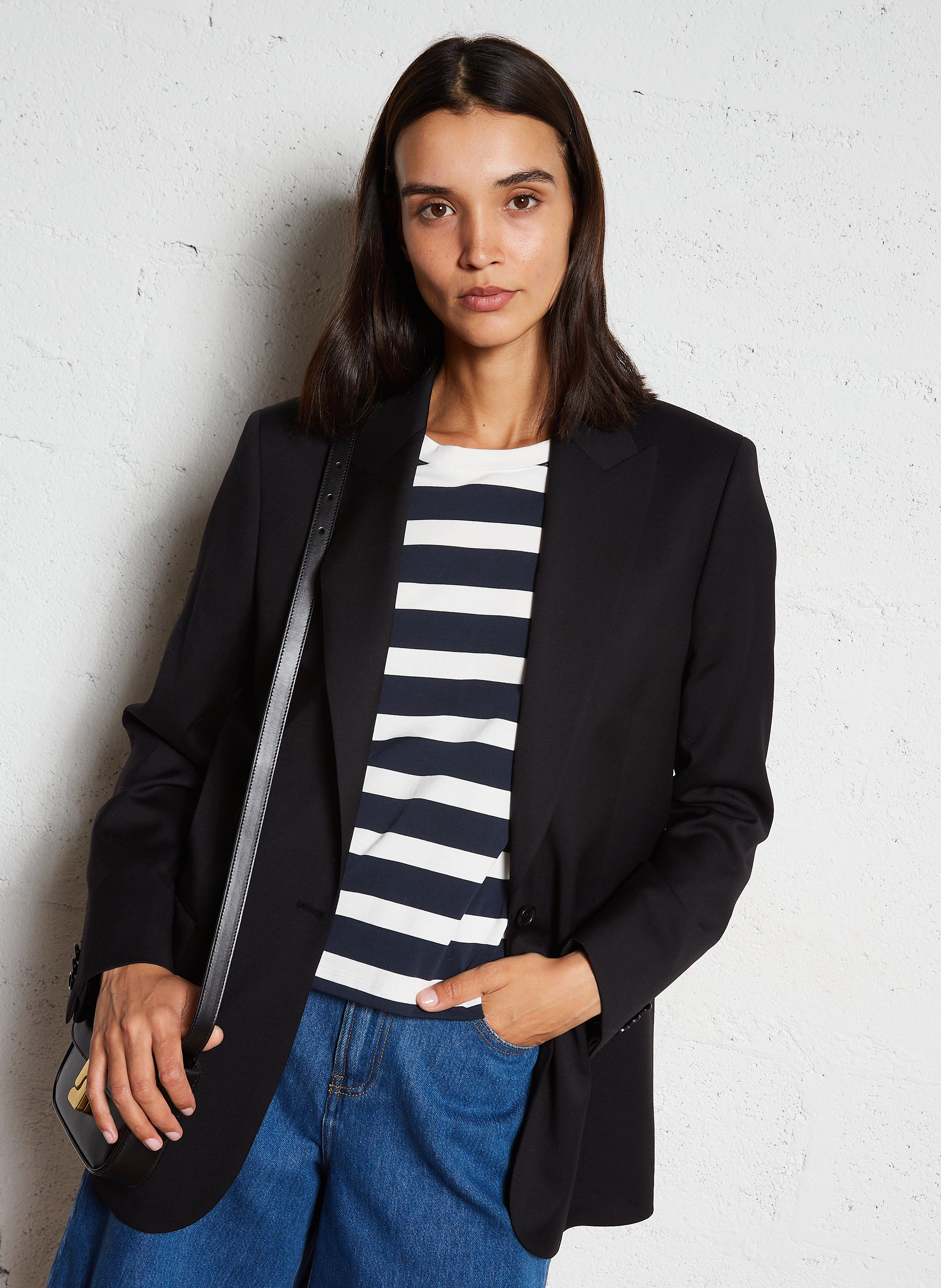 Wollen blazer BA&SH Zwart