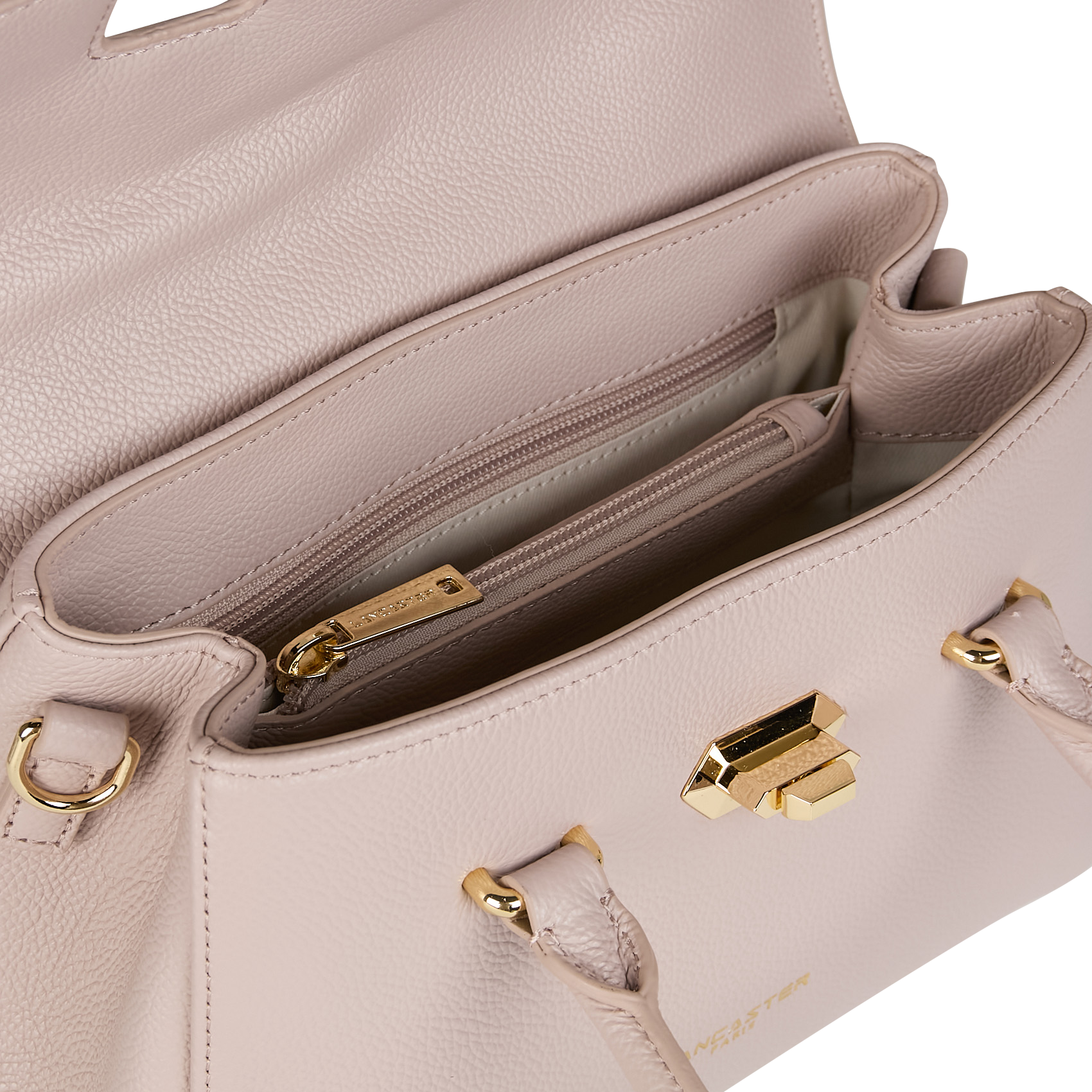 Pia Grand Modèle - Umhängetasche aus Leder LANCASTER PARIS Grau