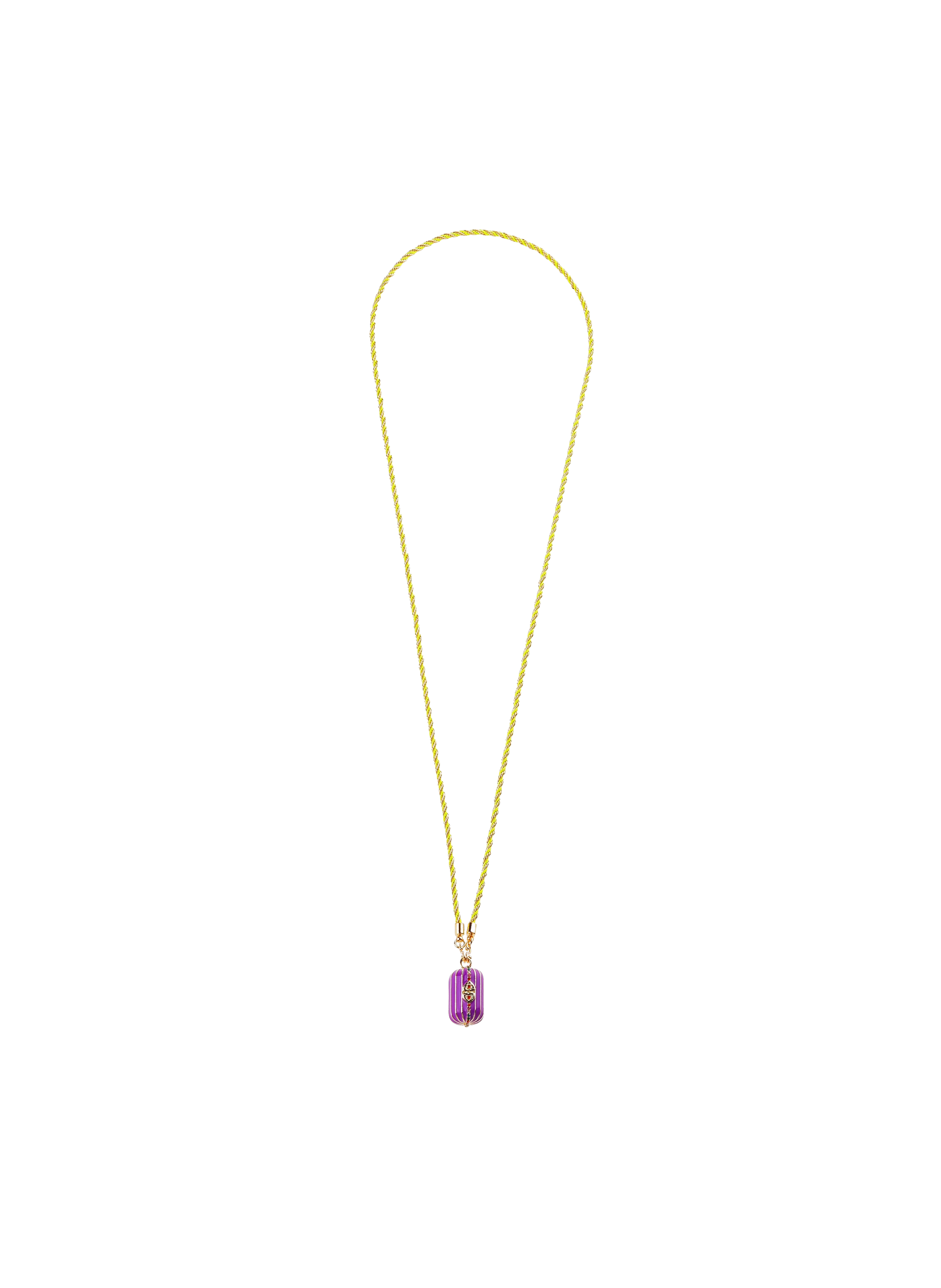 Long cord necklace with central charm HIPANEMA Purple
