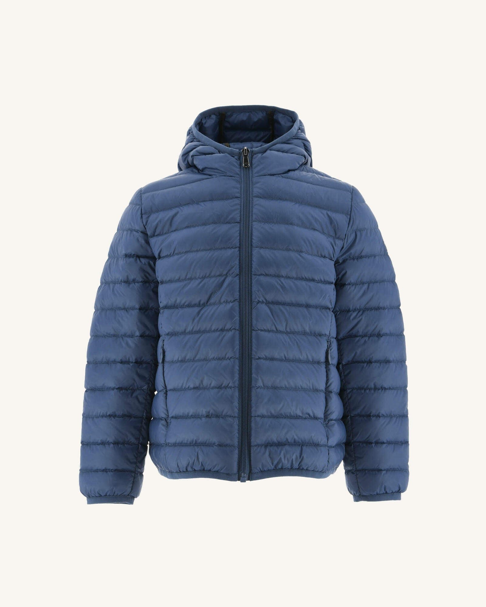 Hugo lightweight hooded child's puffer coat JOTT Blue