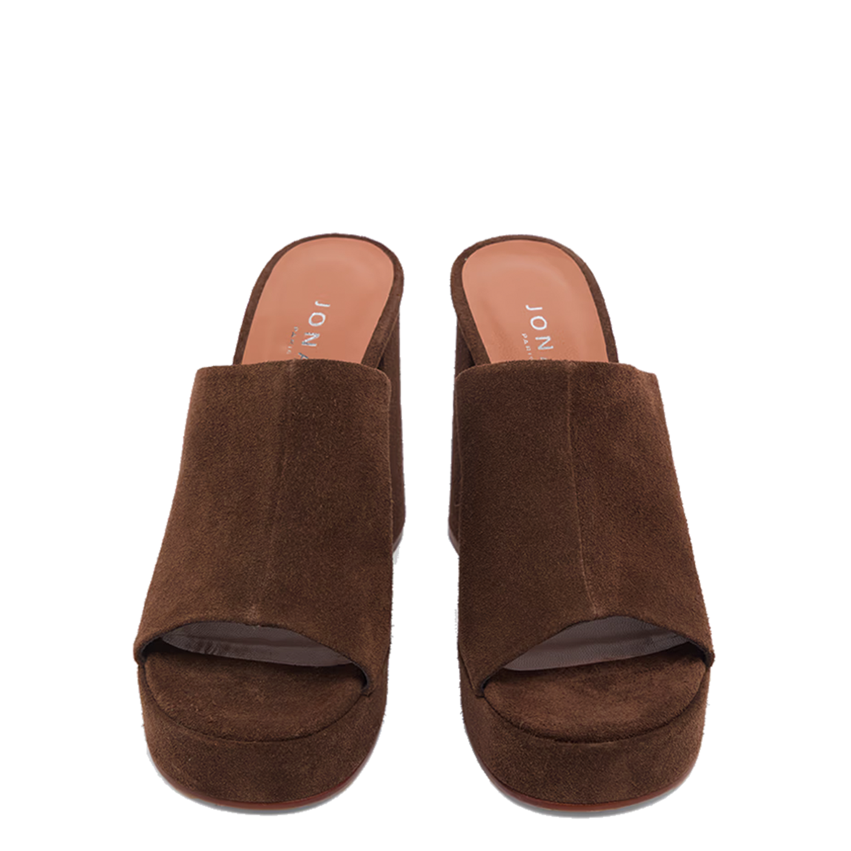 Wildledersandalen mit Plateau-Absatz JONAK Braun