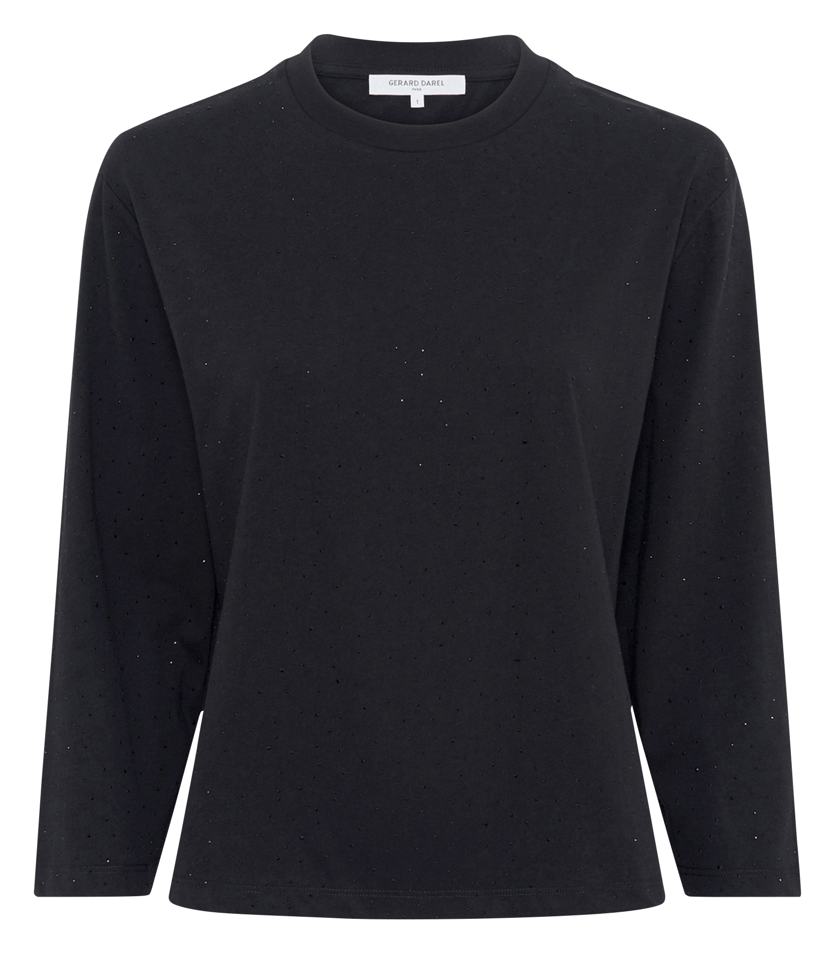 Tee-shirt col rond en coton GERARD DAREL Noir