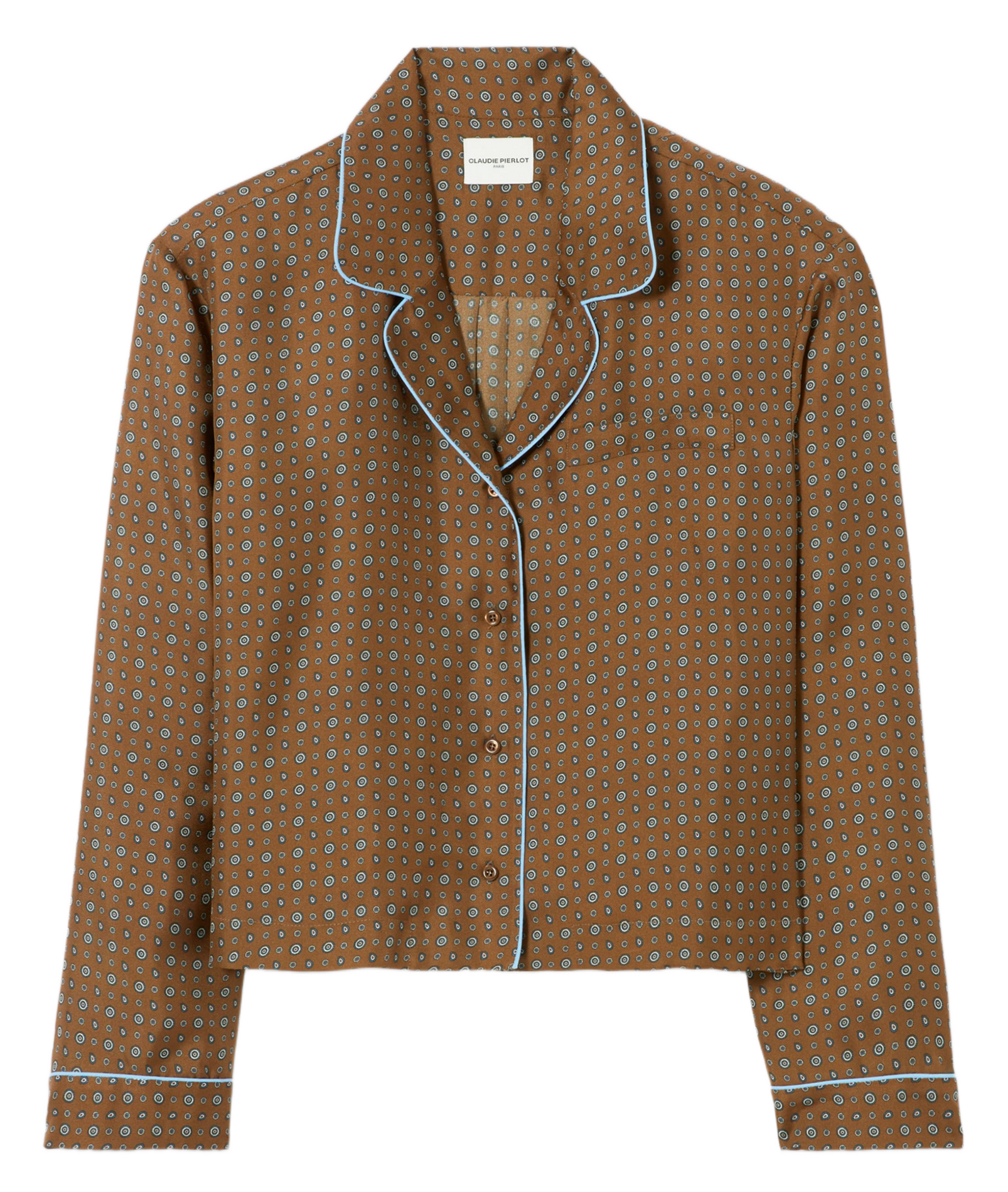 Printed straight shirt CLAUDIE PIERLOT Brown